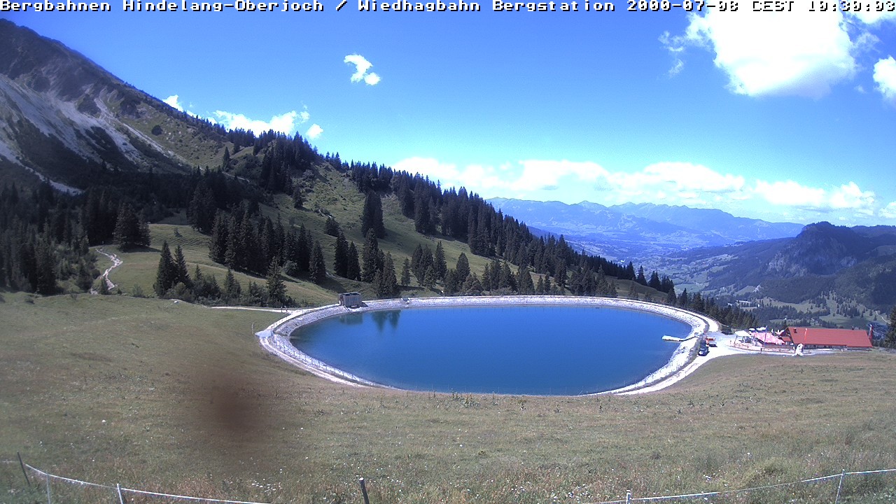 Archiv Foto Webcam Bad Hindelang - Bergstation Wiedhag Alpe