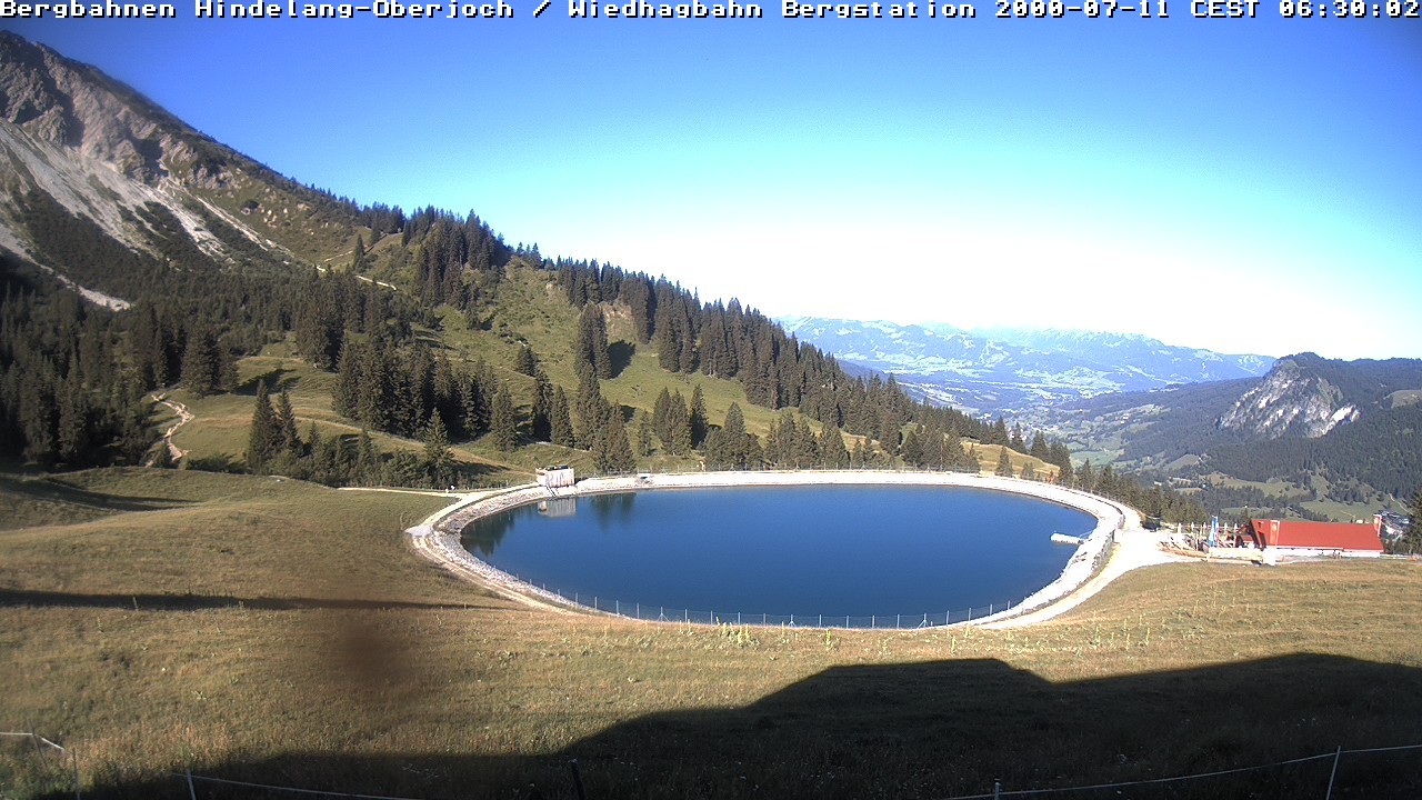 Archiv Foto Webcam Bad Hindelang - Bergstation Wiedhag Alpe