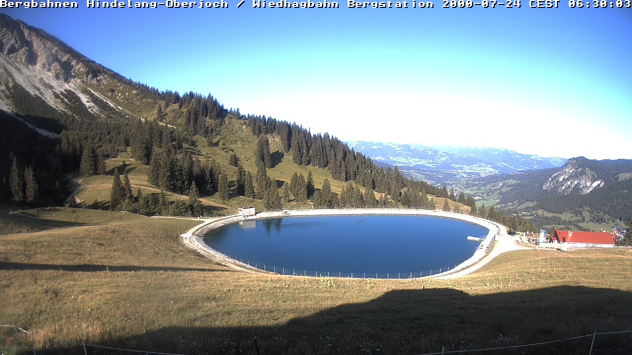Archiv Foto Webcam Bad Hindelang - Bergstation Wiedhag Alpe
