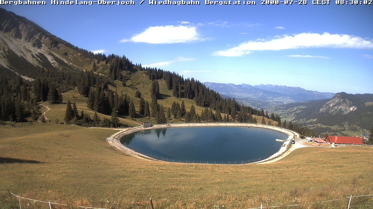 Archiv Foto Webcam Bad Hindelang - Bergstation Wiedhag Alpe