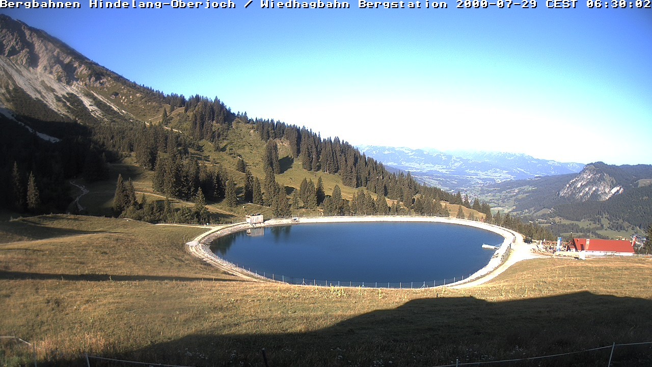 Archiv Foto Webcam Bad Hindelang - Bergstation Wiedhag Alpe