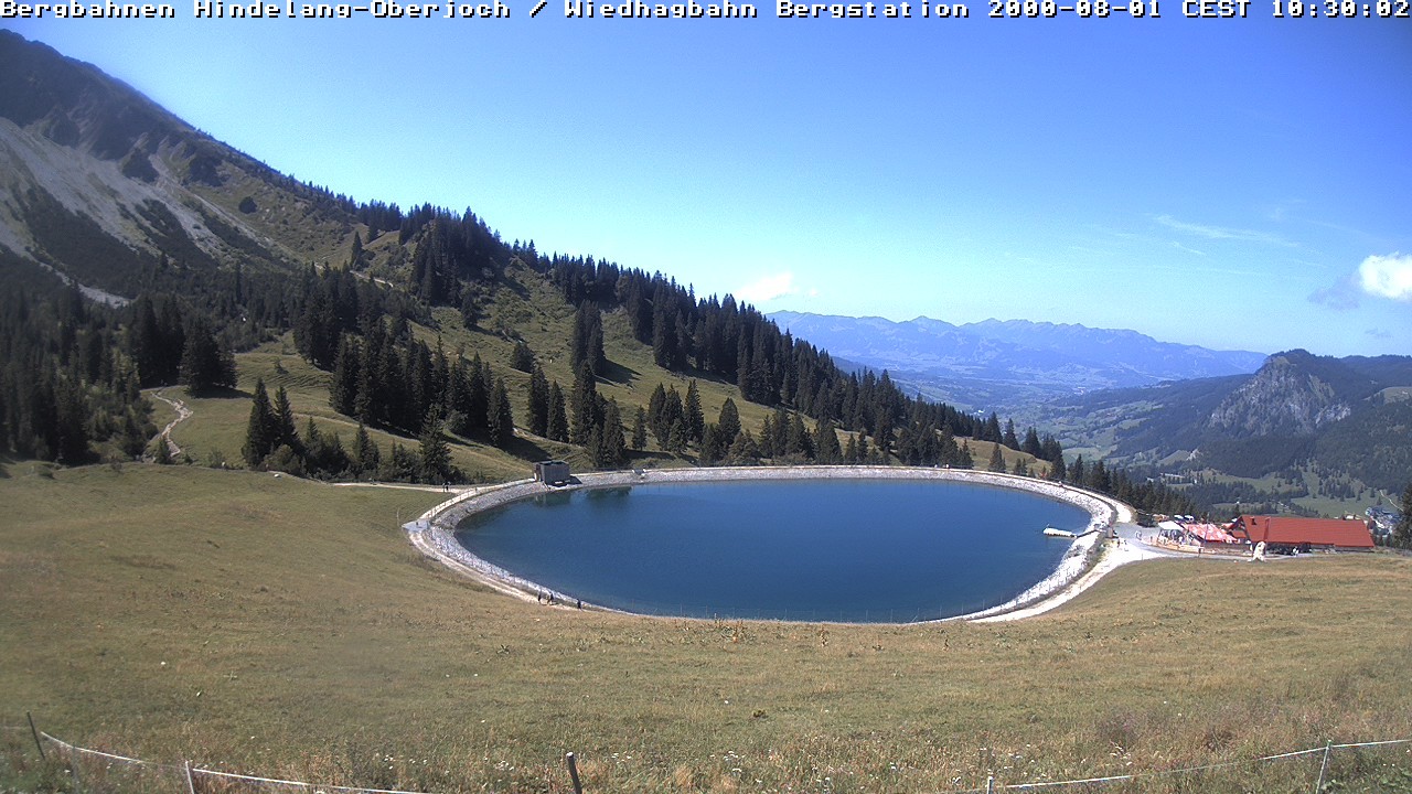 Archiv Foto Webcam Bad Hindelang - Bergstation Wiedhag Alpe