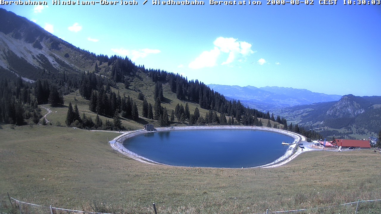 Archiv Foto Webcam Bad Hindelang - Bergstation Wiedhag Alpe
