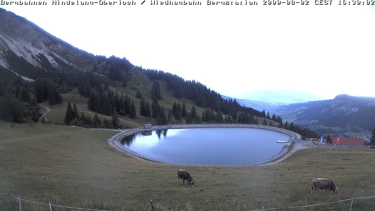 Archiv Foto Webcam Bad Hindelang - Bergstation Wiedhag Alpe