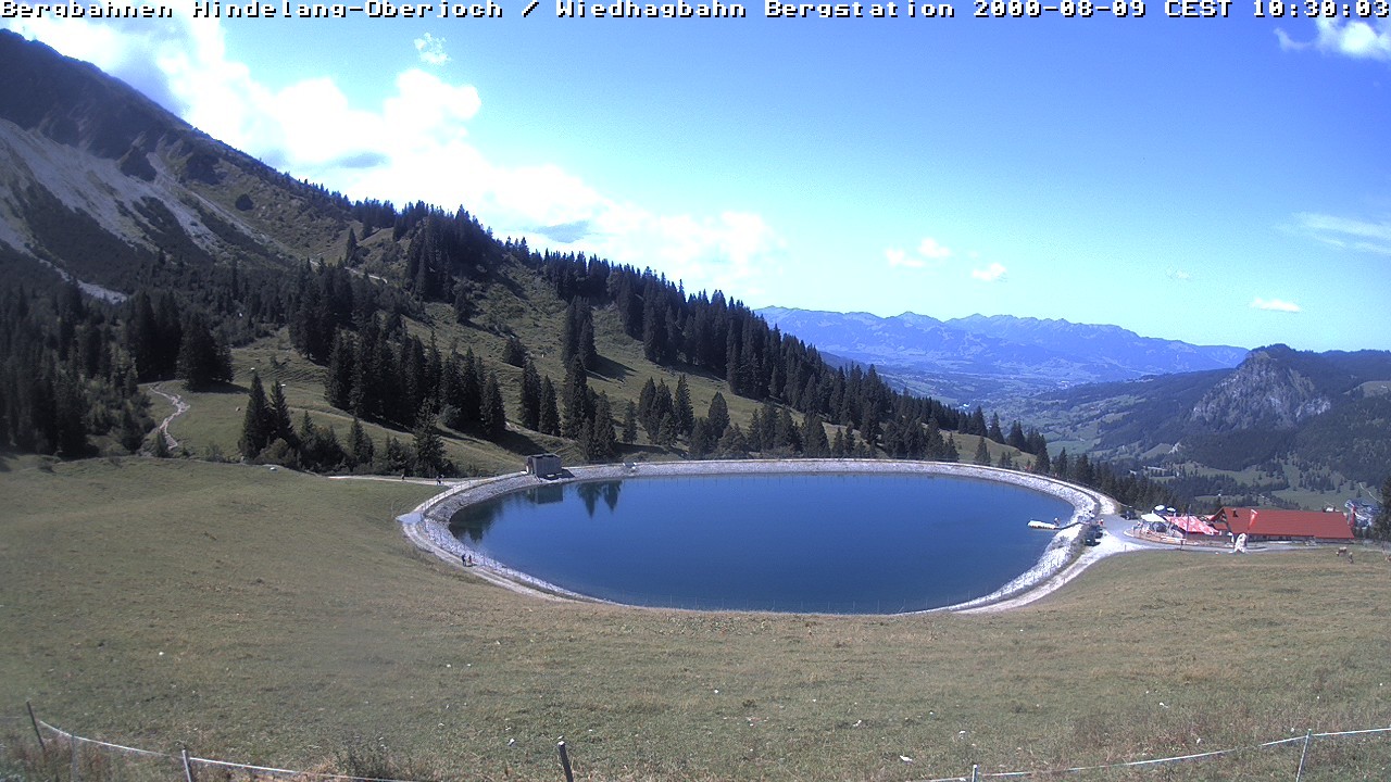 Archiv Foto Webcam Bad Hindelang - Bergstation Wiedhag Alpe