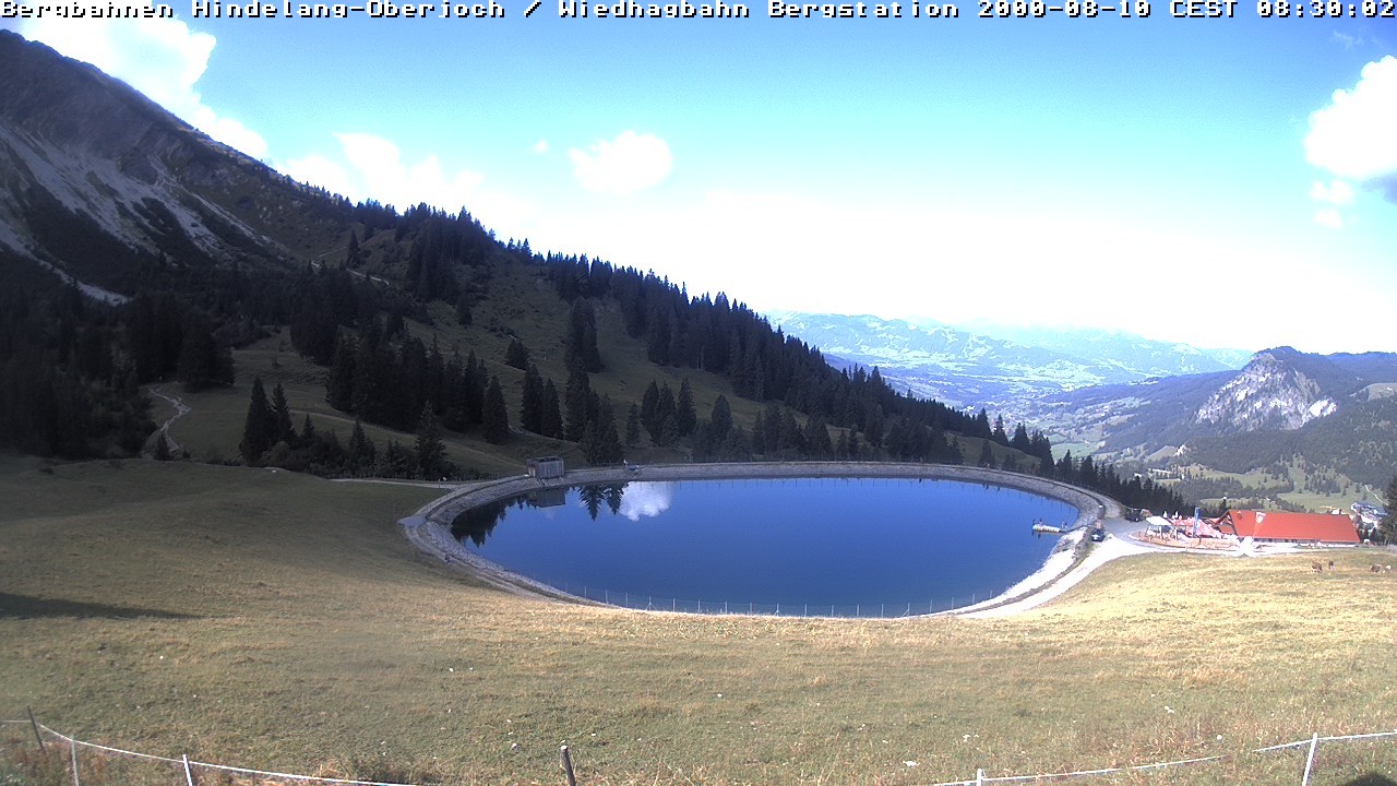 Archiv Foto Webcam Bad Hindelang - Bergstation Wiedhag Alpe