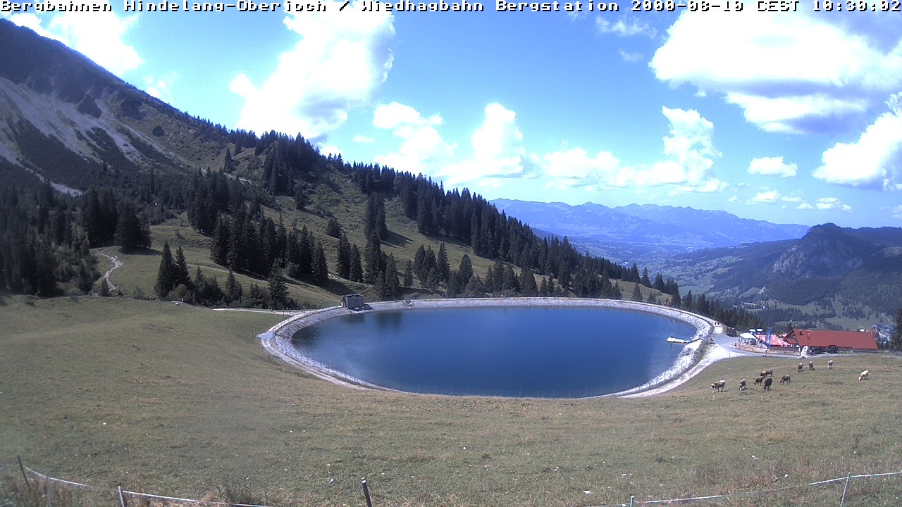 Archiv Foto Webcam Bad Hindelang - Bergstation Wiedhag Alpe