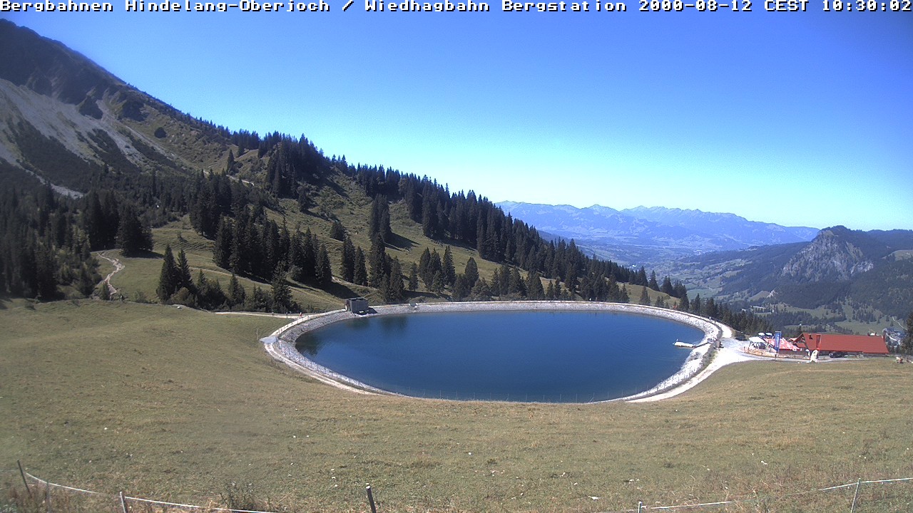Archiv Foto Webcam Bad Hindelang - Bergstation Wiedhag Alpe