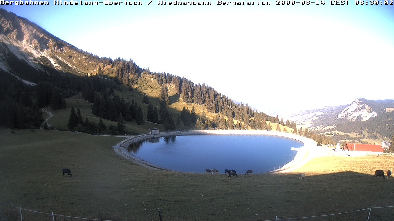 Archiv Foto Webcam Bad Hindelang - Bergstation Wiedhag Alpe