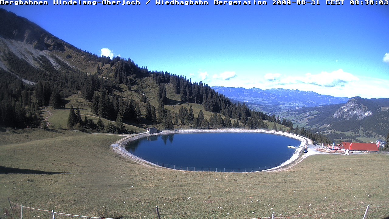 Archiv Foto Webcam Bad Hindelang - Bergstation Wiedhag Alpe