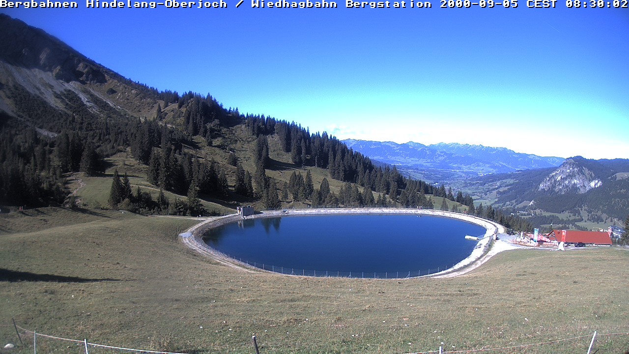 Archiv Foto Webcam Bad Hindelang - Bergstation Wiedhag Alpe