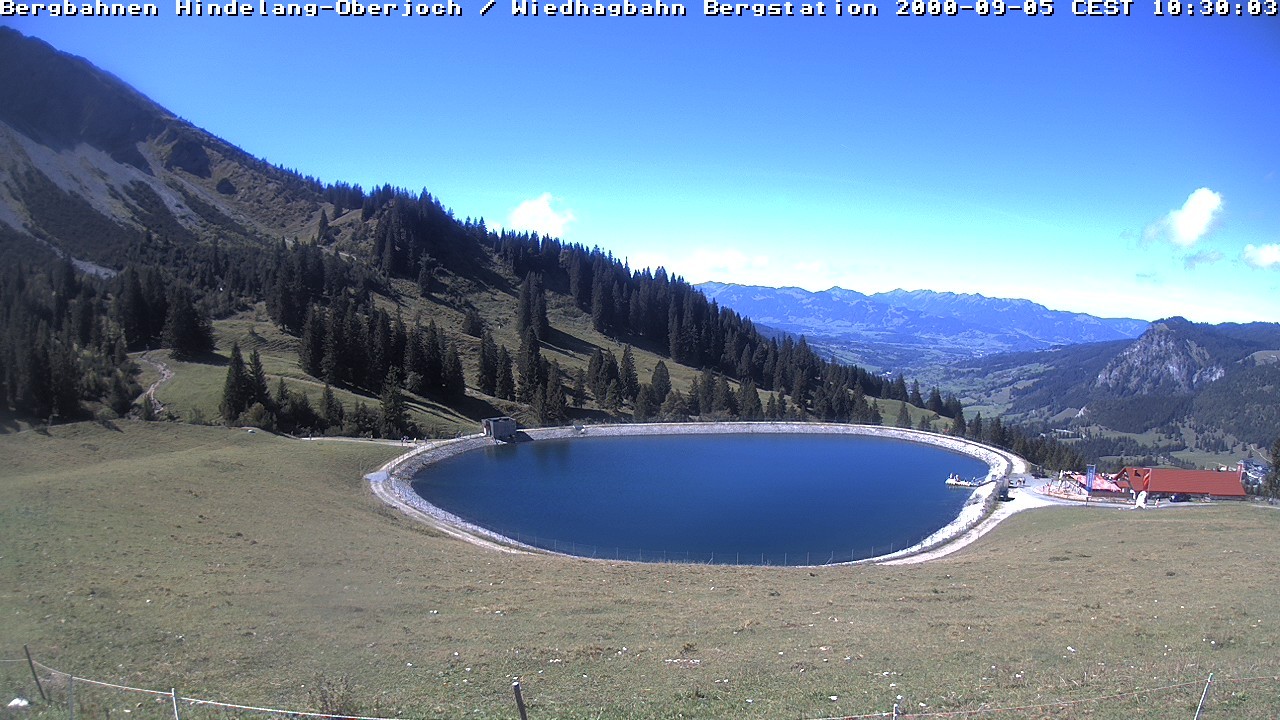 Archiv Foto Webcam Bad Hindelang - Bergstation Wiedhag Alpe