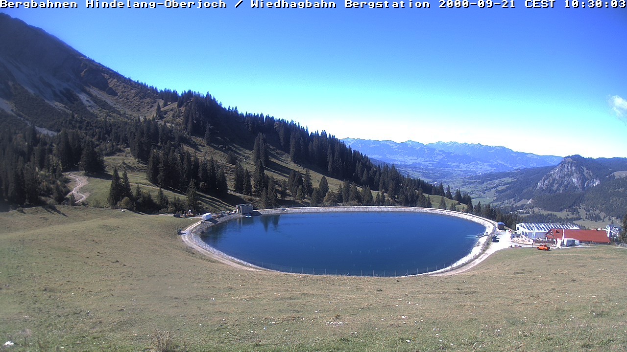 Archiv Foto Webcam Bad Hindelang - Bergstation Wiedhag Alpe