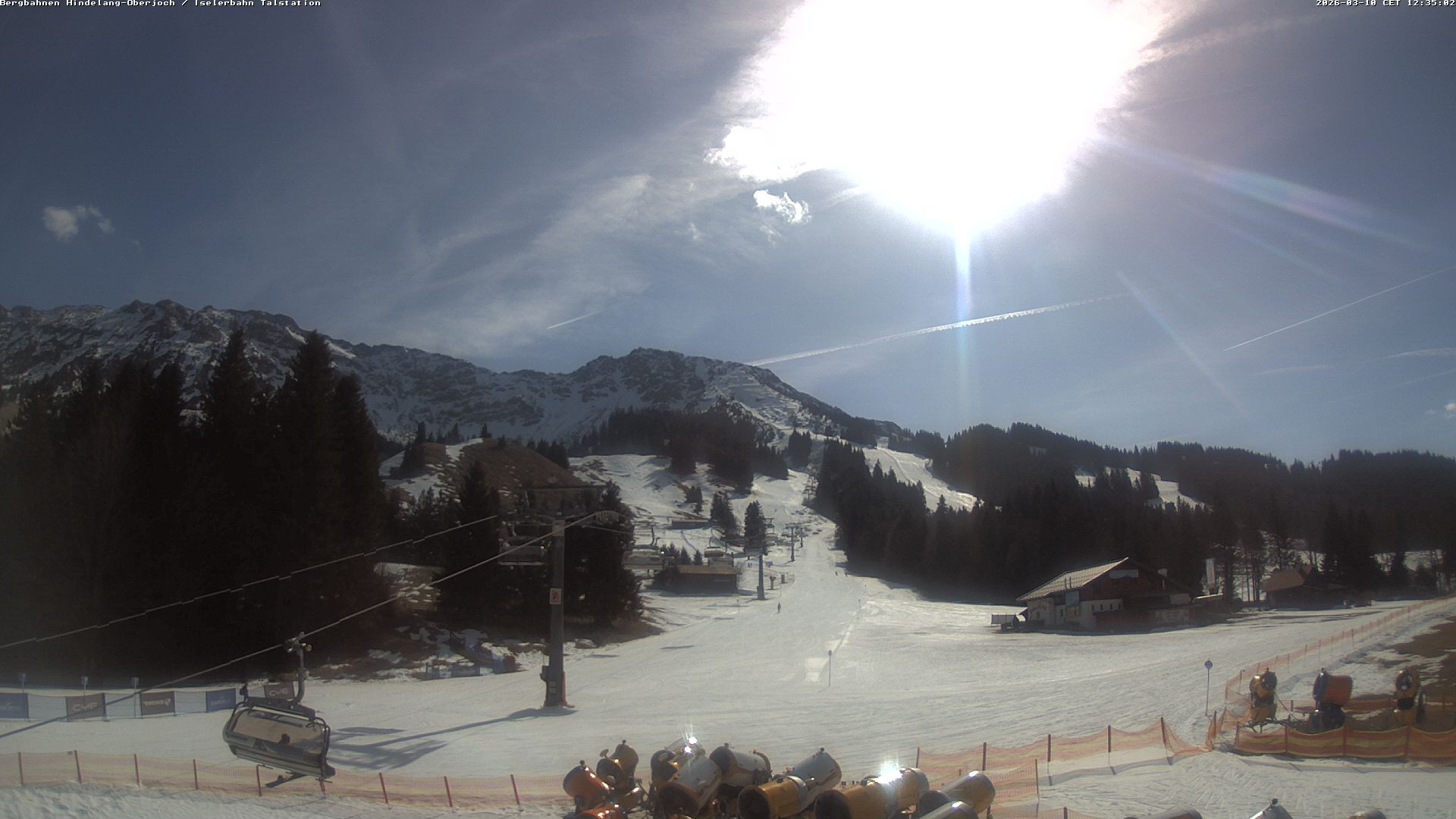 Archiv Foto Webcam Oberjoch - Blick zum Iseler