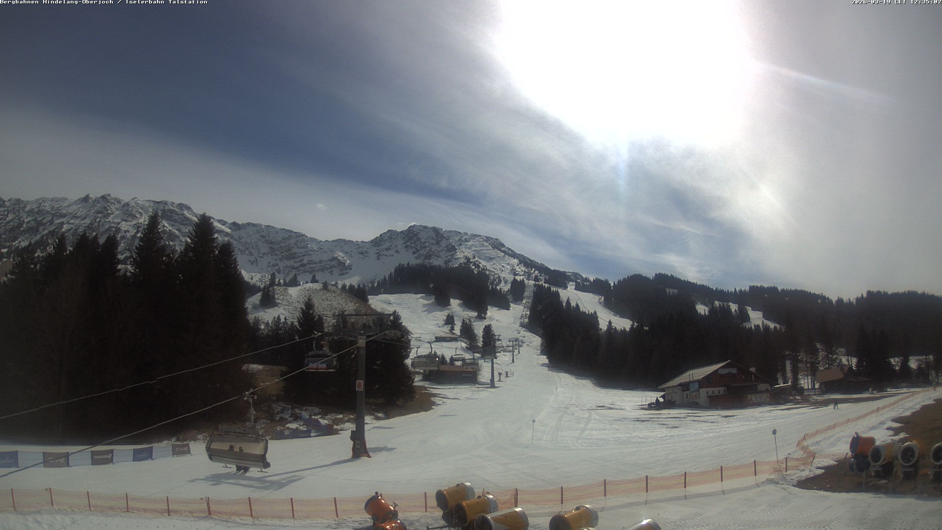 Archiv Foto Webcam Oberjoch - Blick zum Iseler