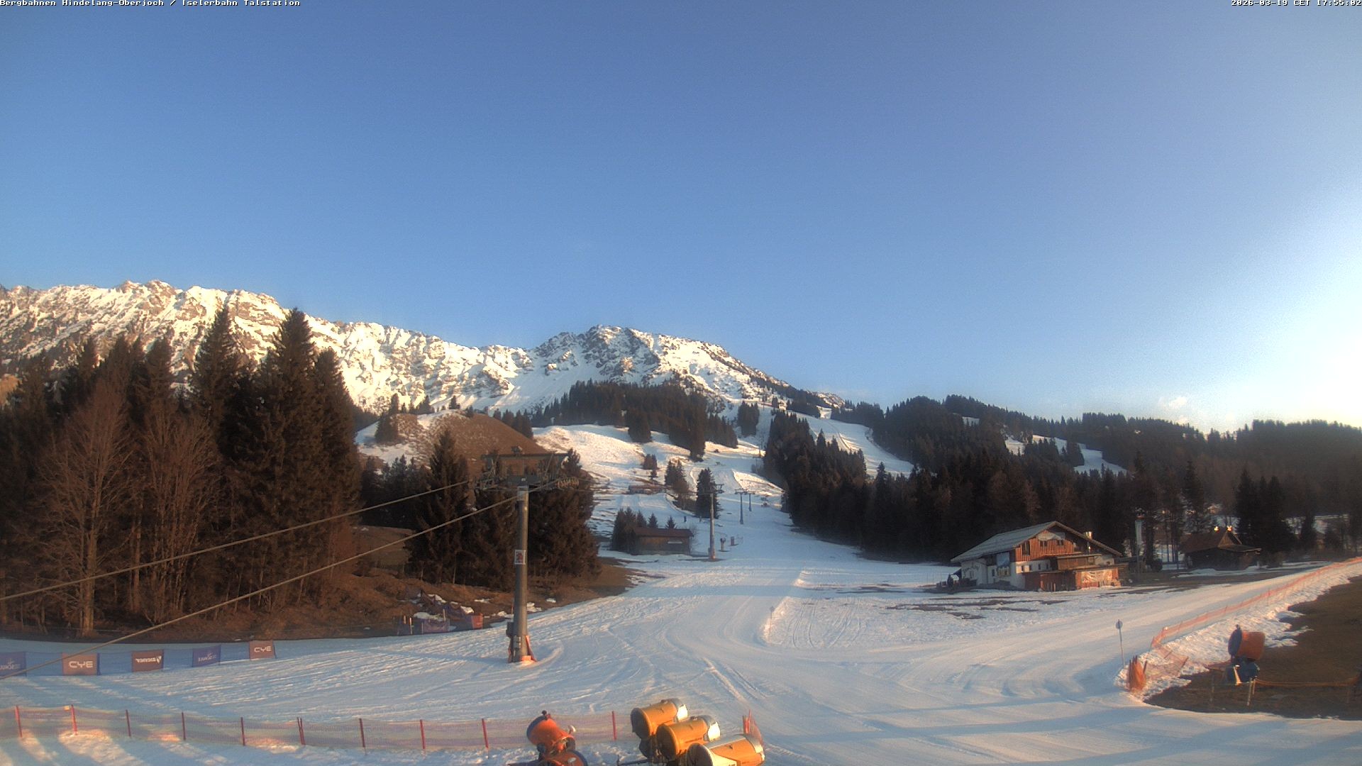 Archiv Foto Webcam Oberjoch - Blick zum Iseler