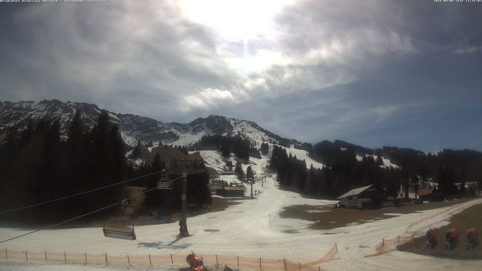 Archiv Foto Webcam Oberjoch - Blick zum Iseler