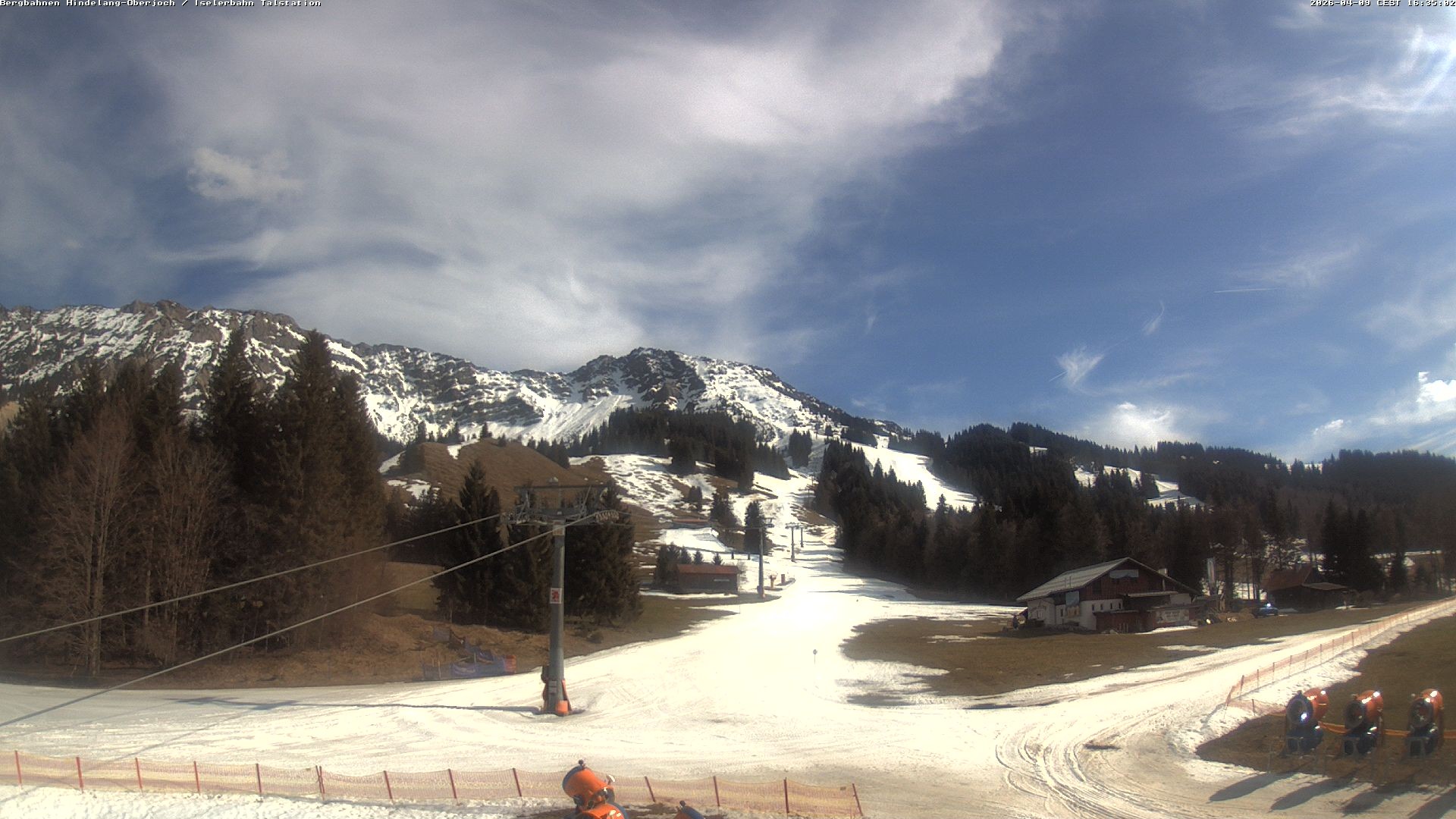 Archiv Foto Webcam Oberjoch - Blick zum Iseler