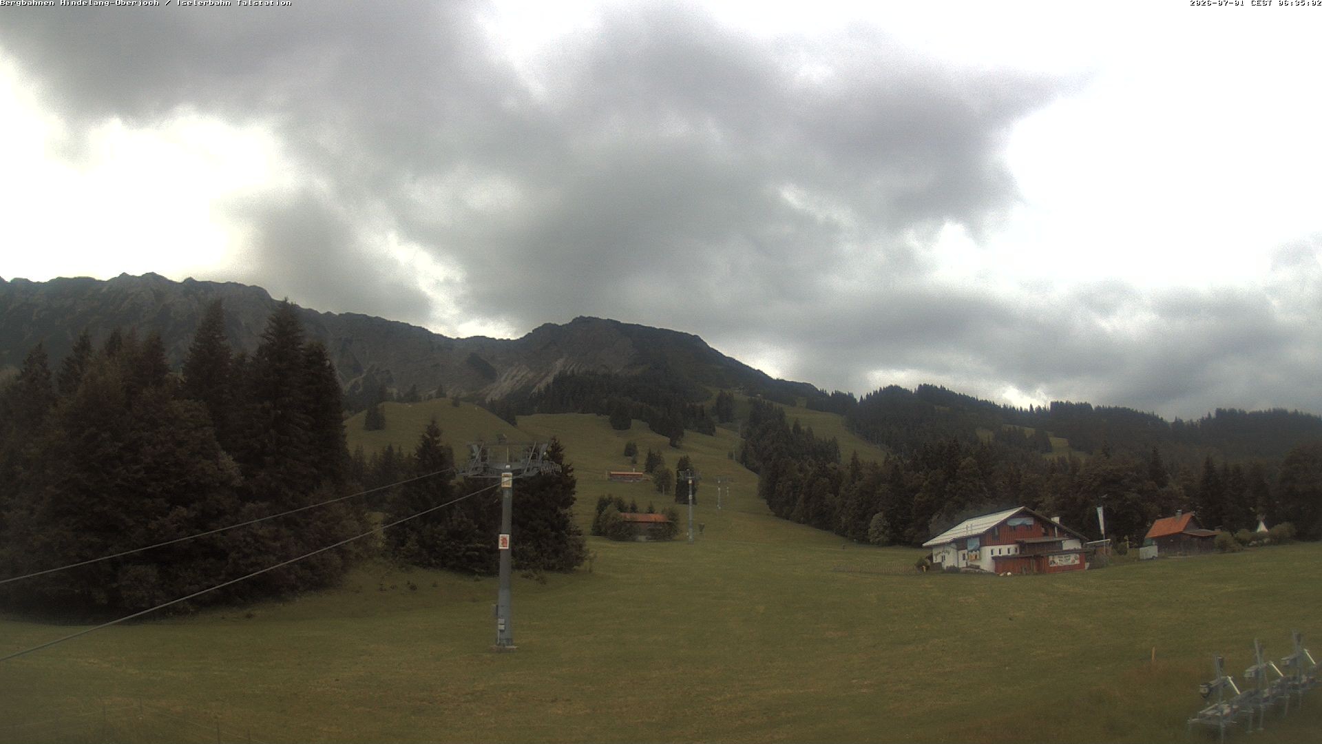 Archiv Foto Webcam Oberjoch - Blick zum Iseler