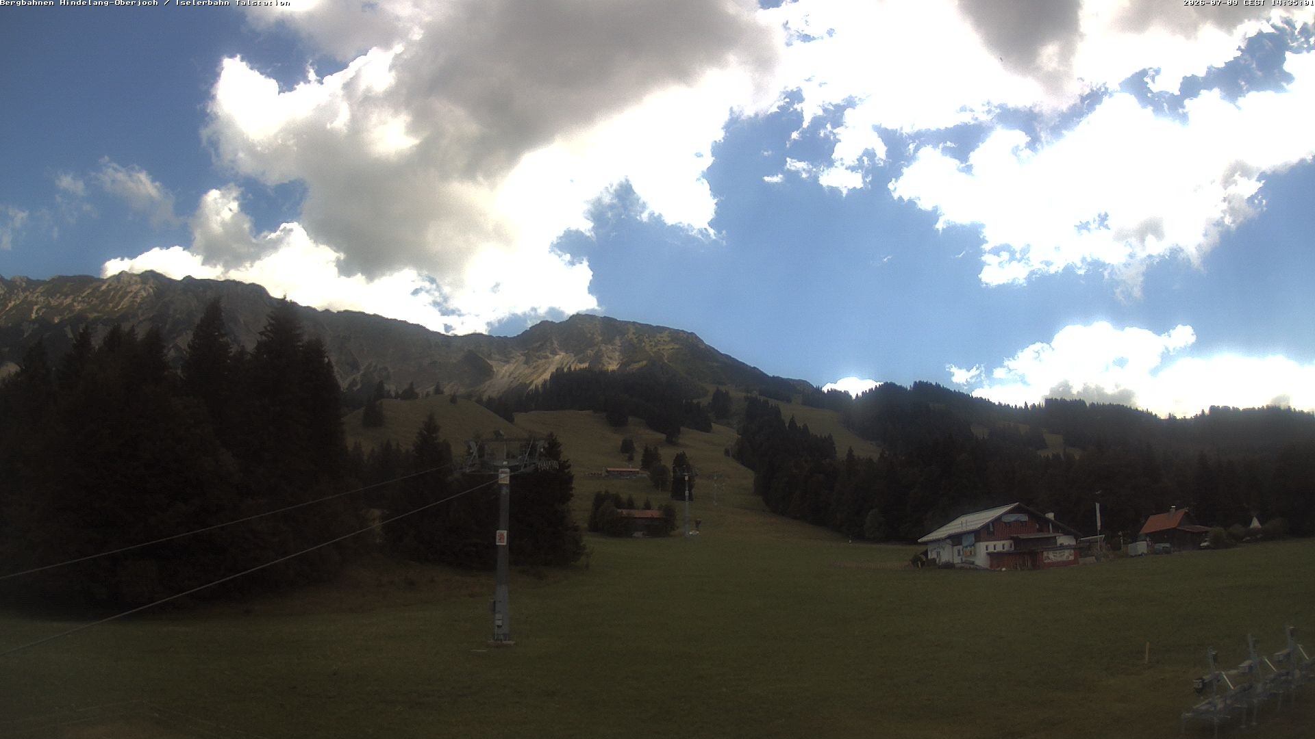 Archiv Foto Webcam Oberjoch - Blick zum Iseler