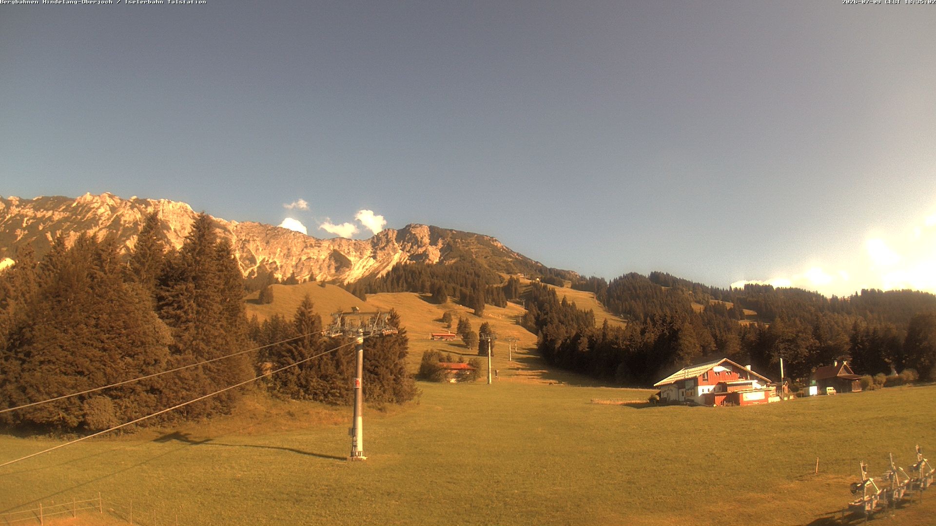 Archiv Foto Webcam Oberjoch - Blick zum Iseler