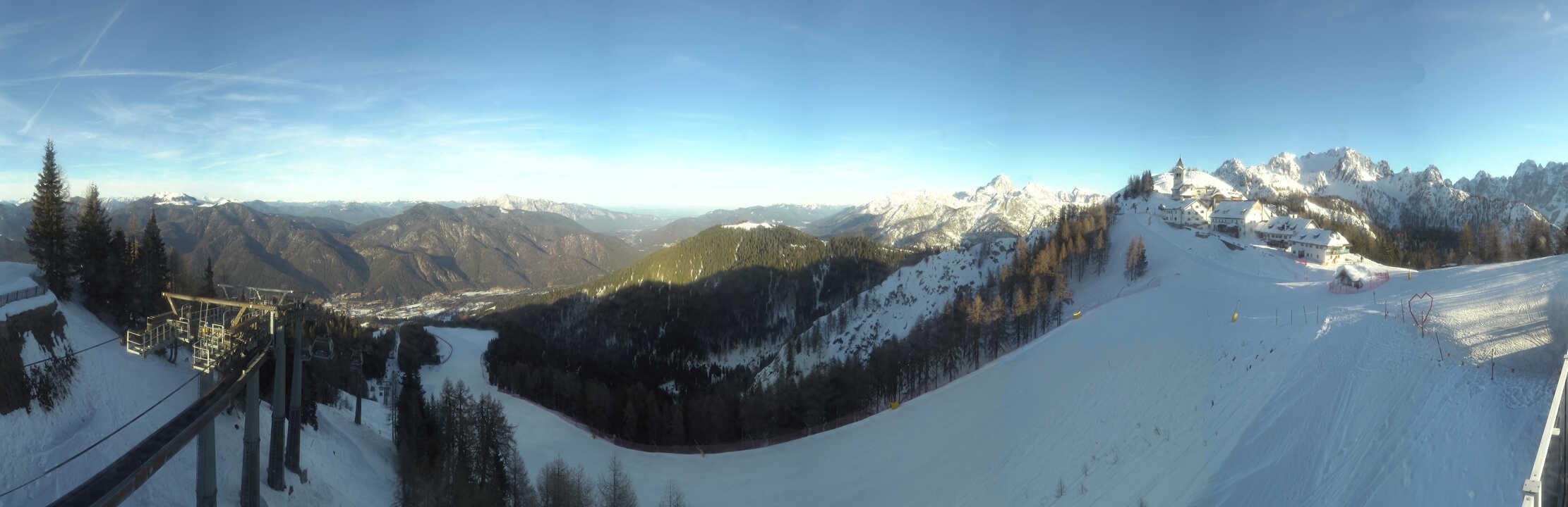 Archived image Webcam Top station Monte Lussari