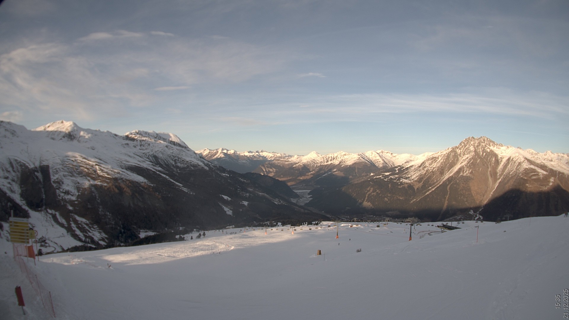 Archiv Foto Webcam Blick vom Rojen - Vinschgau