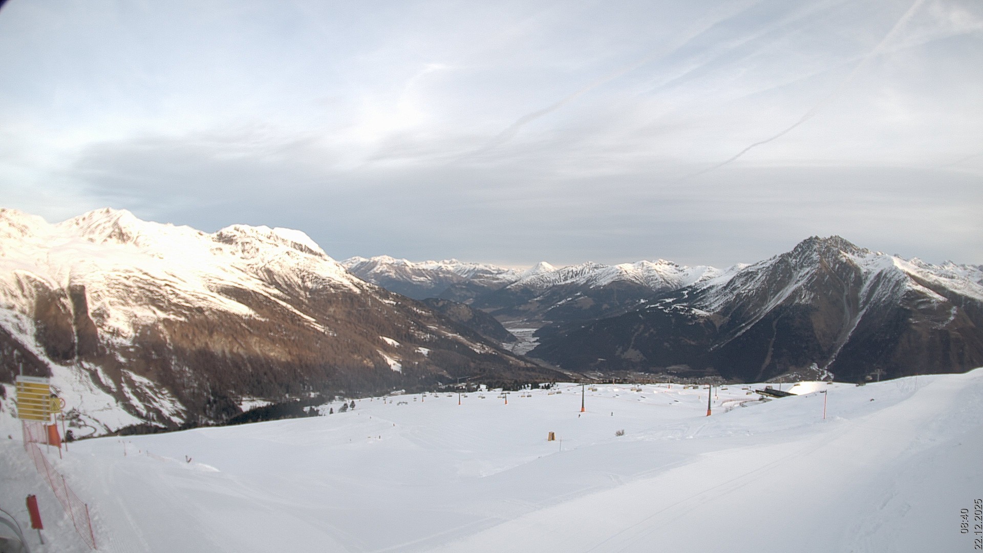 Archiv Foto Webcam Blick vom Rojen - Vinschgau