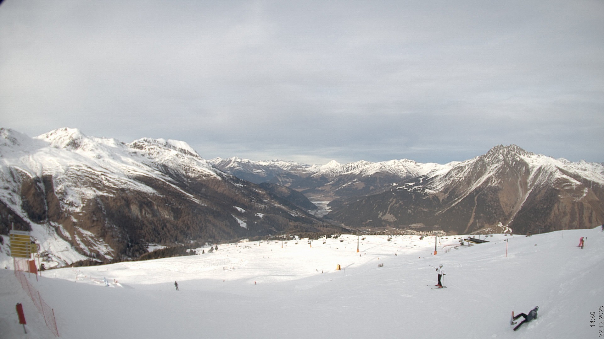 Archiv Foto Webcam Blick vom Rojen - Vinschgau