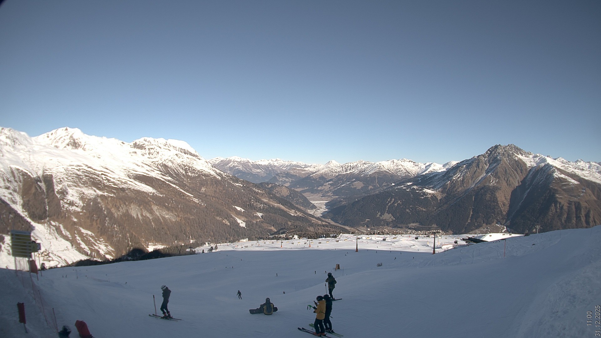Archiv Foto Webcam Blick vom Rojen - Vinschgau