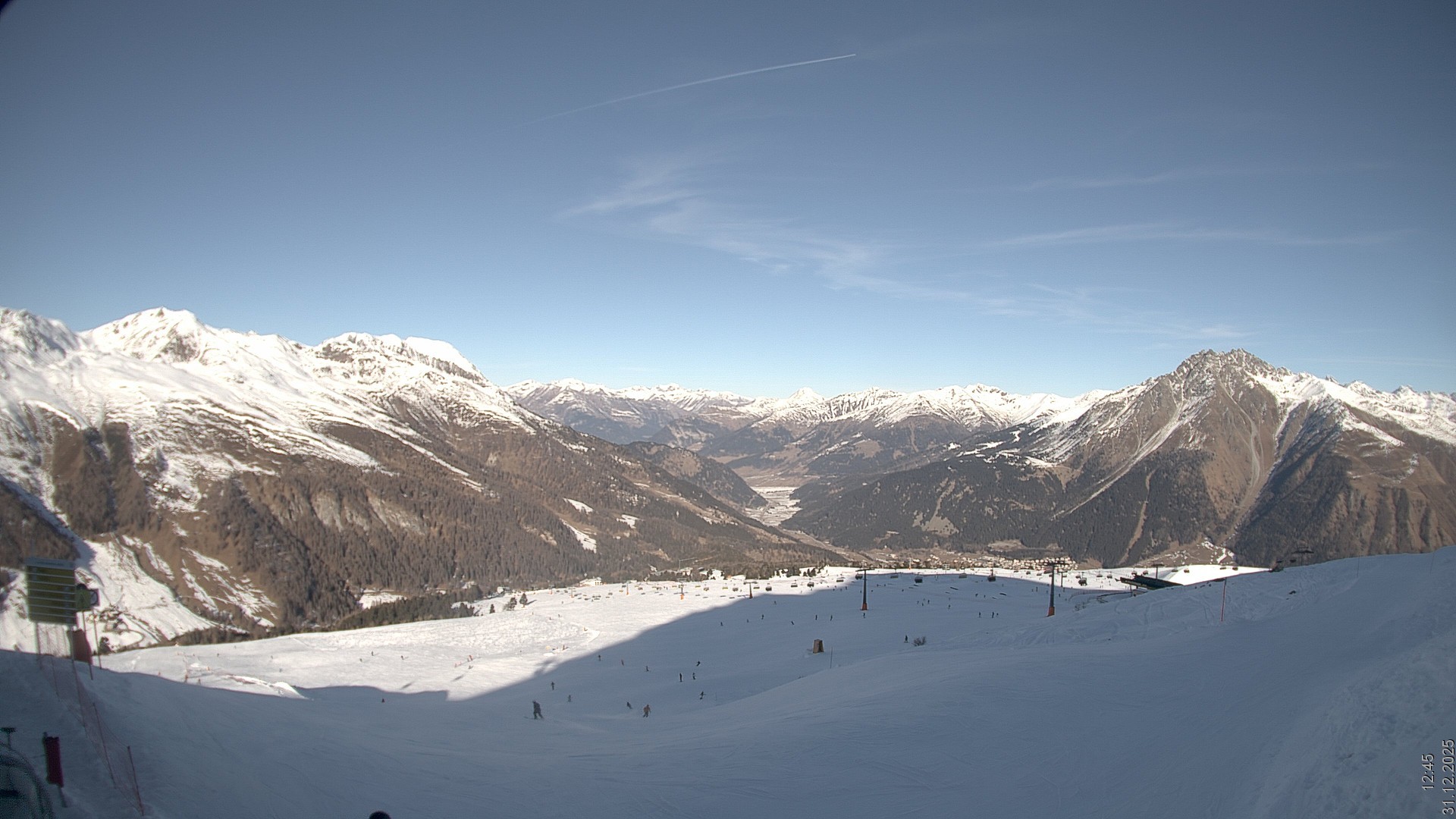 Archiv Foto Webcam Blick vom Rojen - Vinschgau