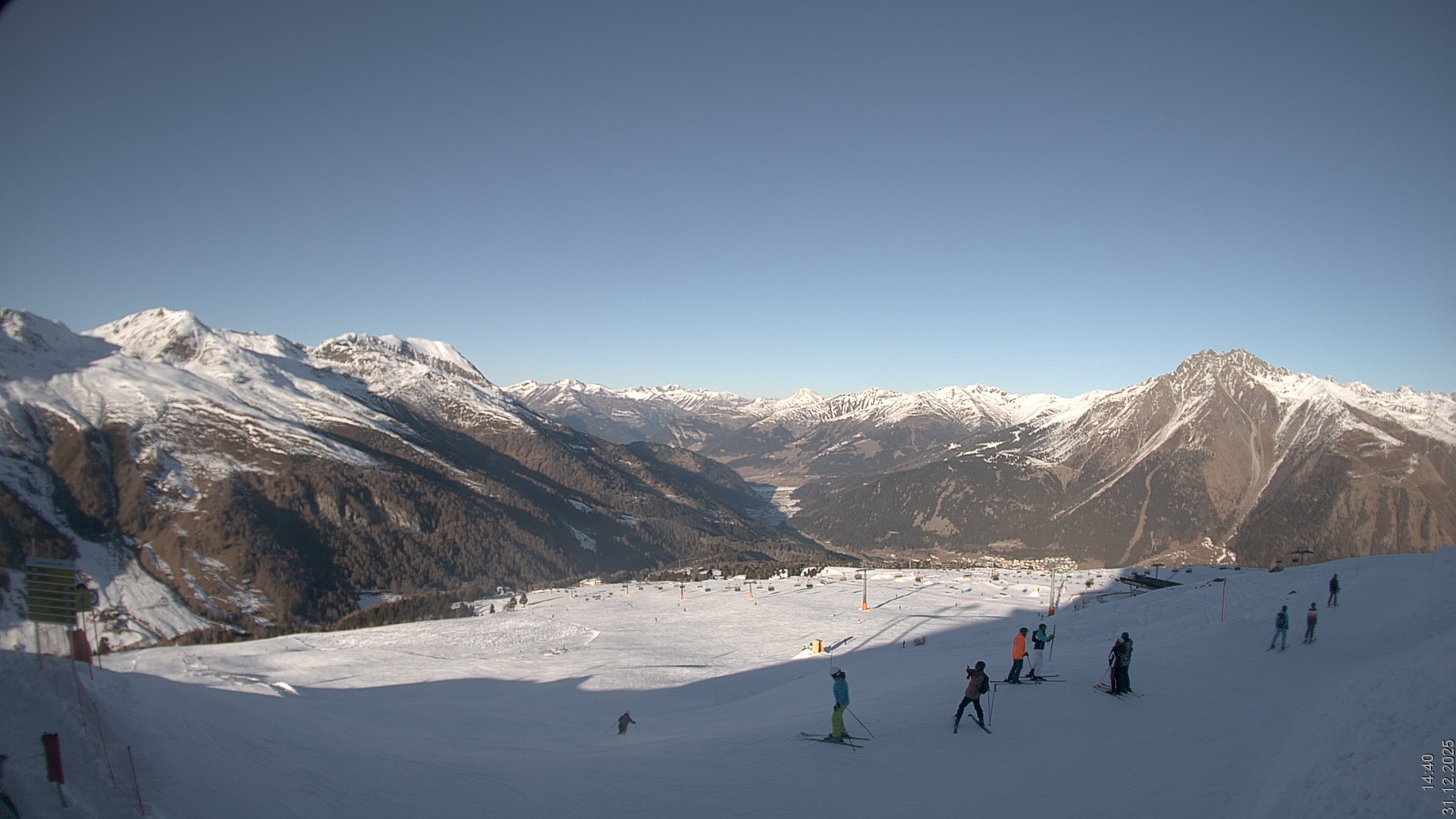 Archiv Foto Webcam Blick vom Rojen - Vinschgau