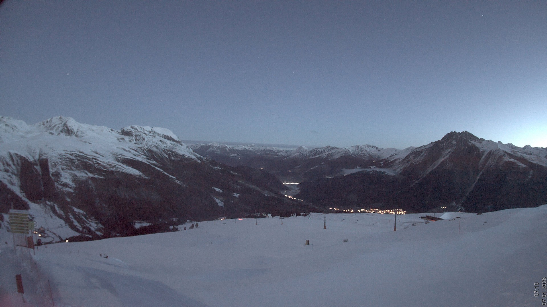 Archiv Foto Webcam Blick vom Rojen - Vinschgau