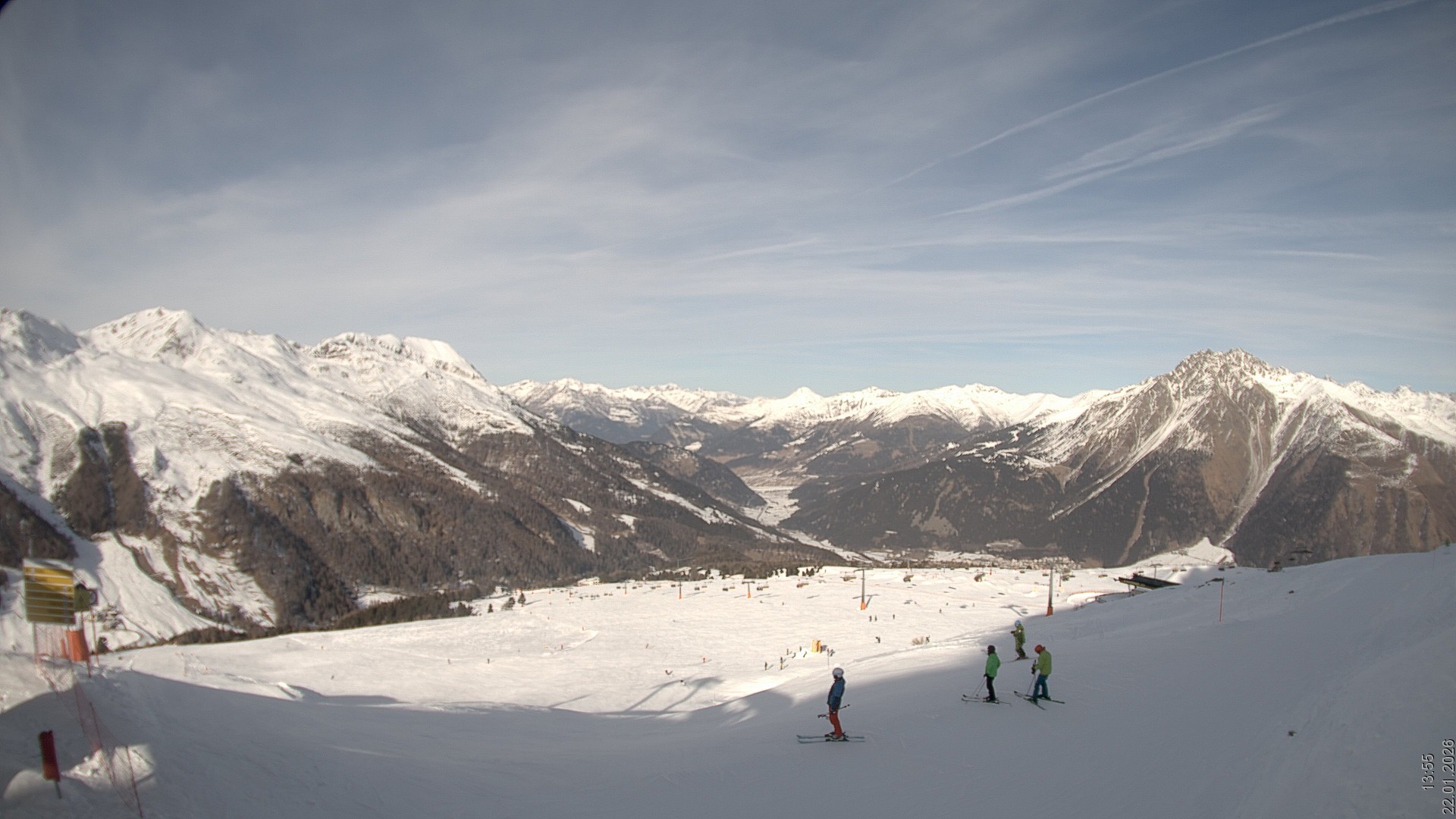 Archiv Foto Webcam Blick vom Rojen - Vinschgau