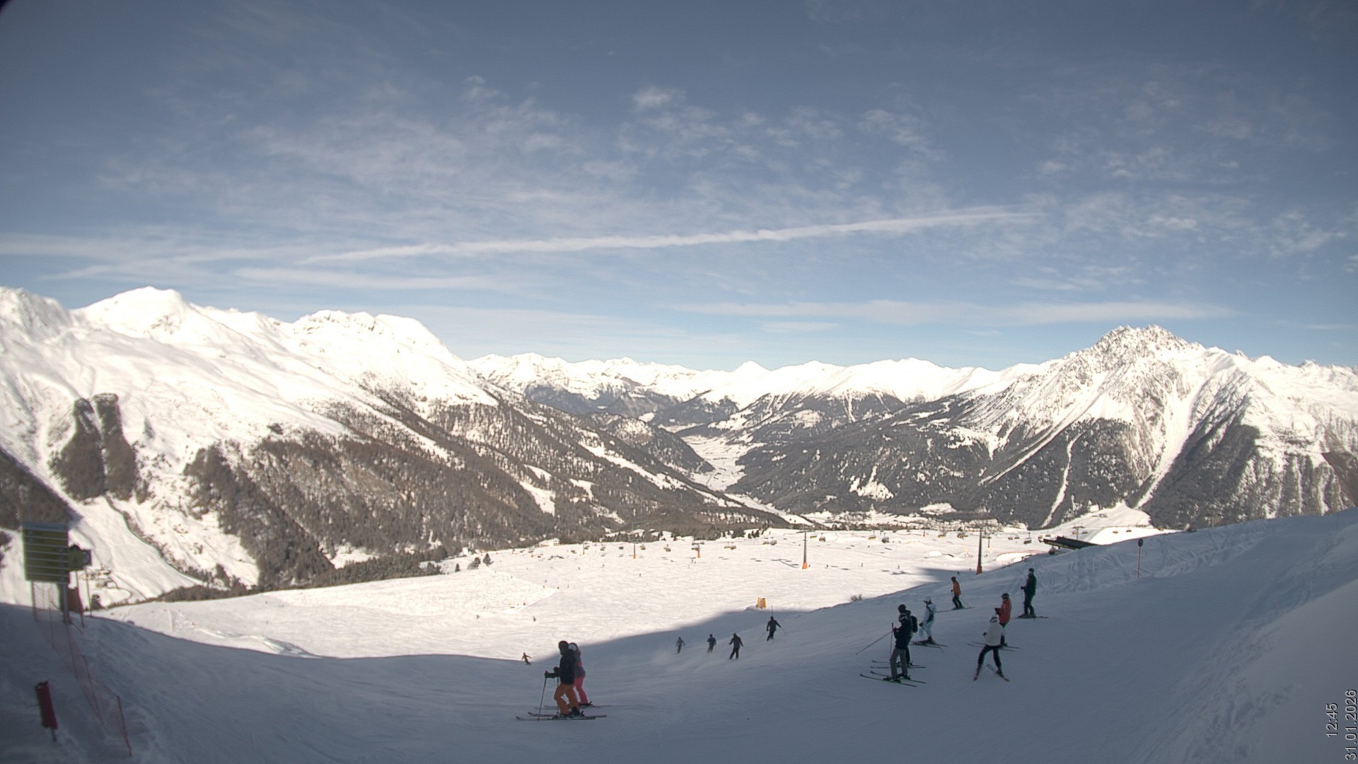 Archiv Foto Webcam Blick vom Rojen - Vinschgau