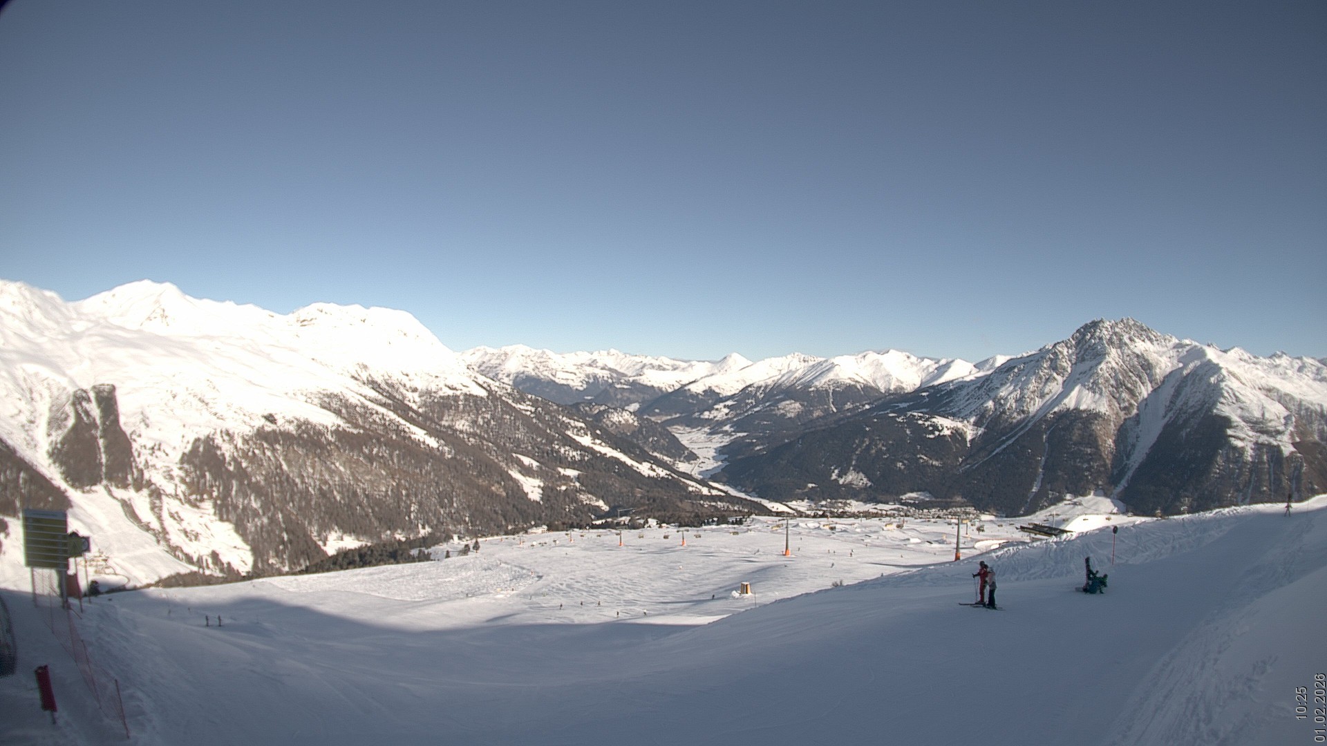 Archiv Foto Webcam Blick vom Rojen - Vinschgau