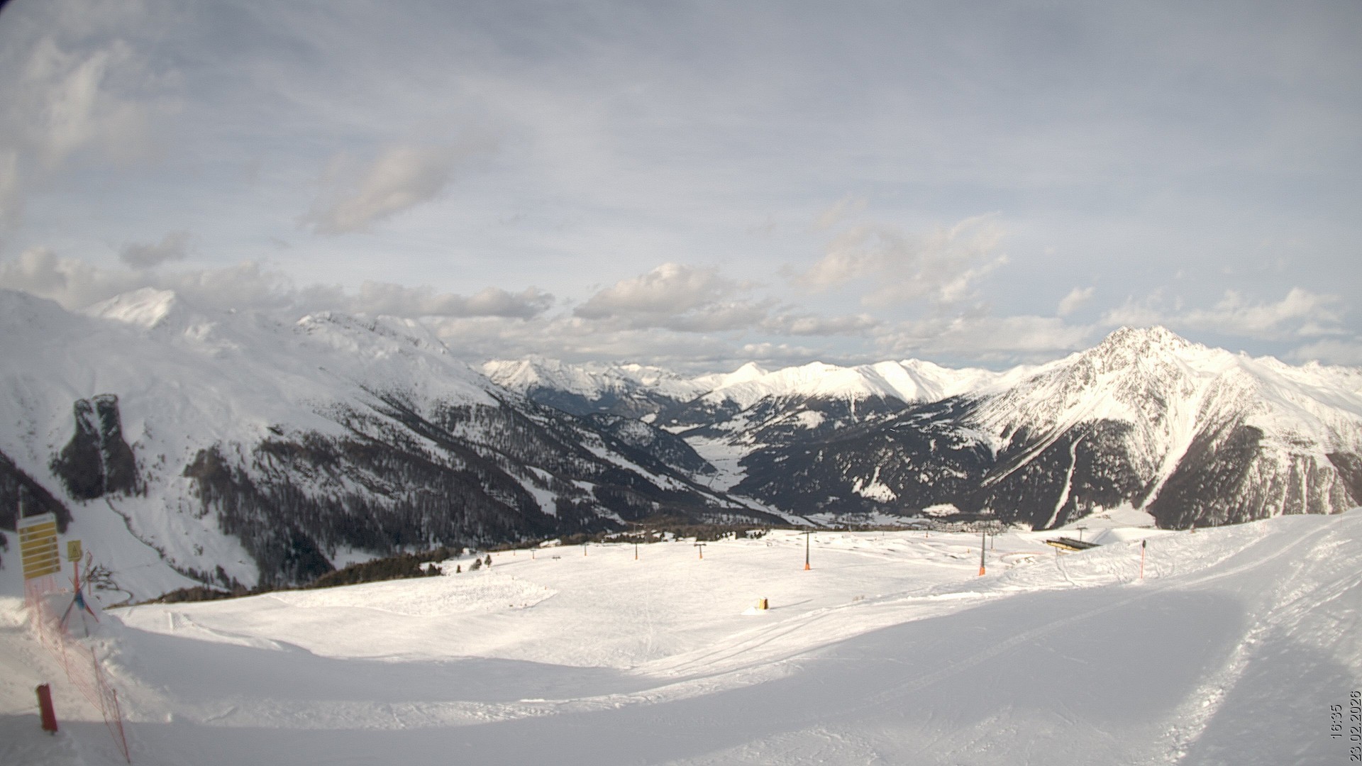 Archiv Foto Webcam Blick vom Rojen - Vinschgau
