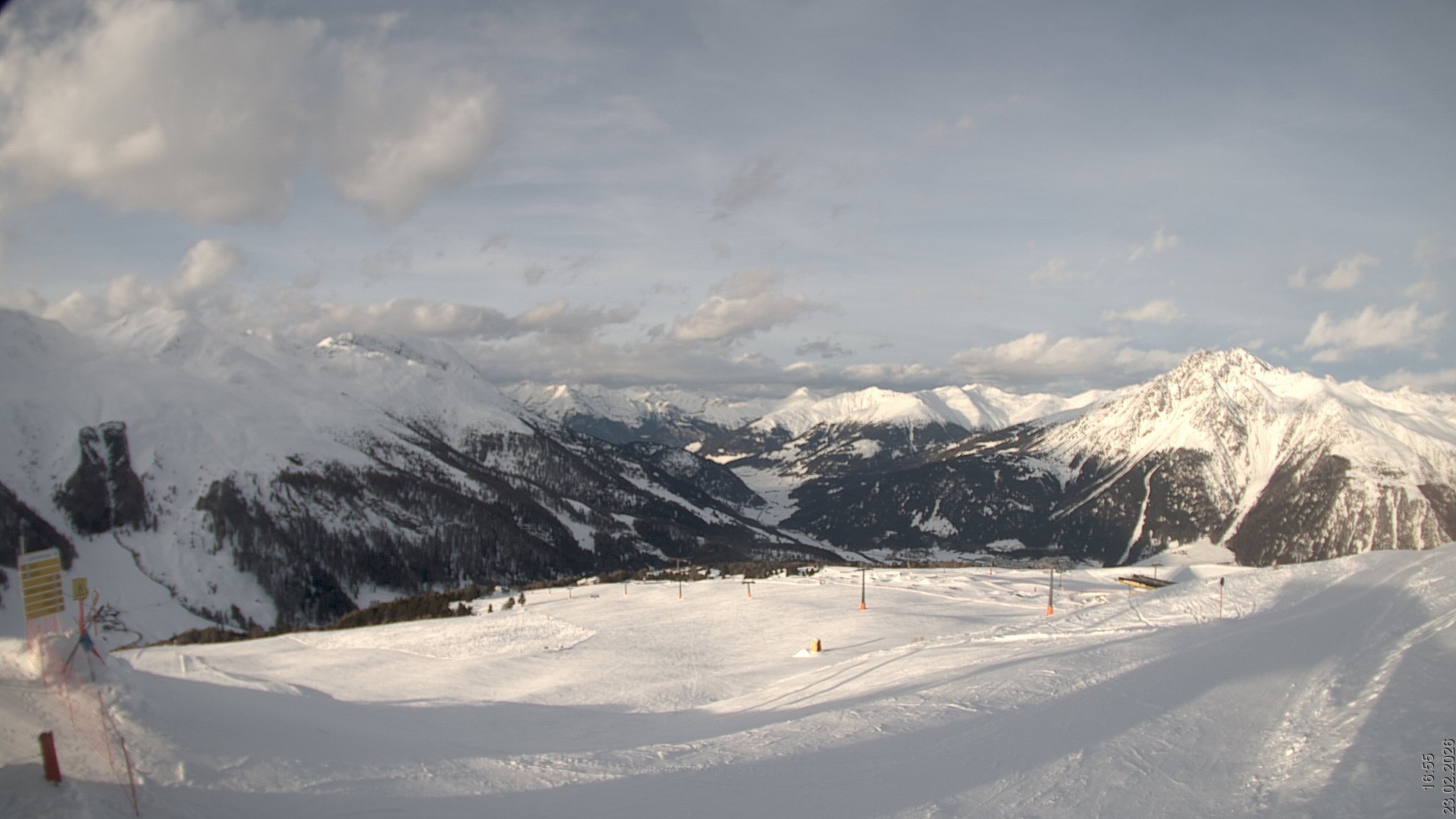 Archiv Foto Webcam Blick vom Rojen - Vinschgau