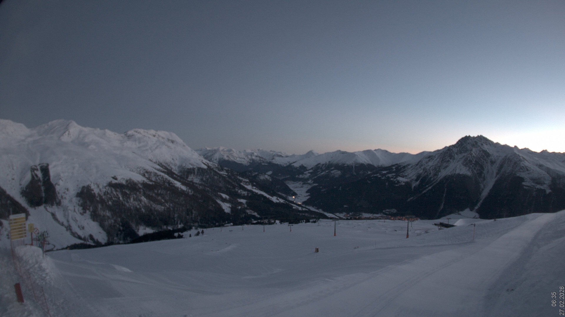 Archiv Foto Webcam Blick vom Rojen - Vinschgau