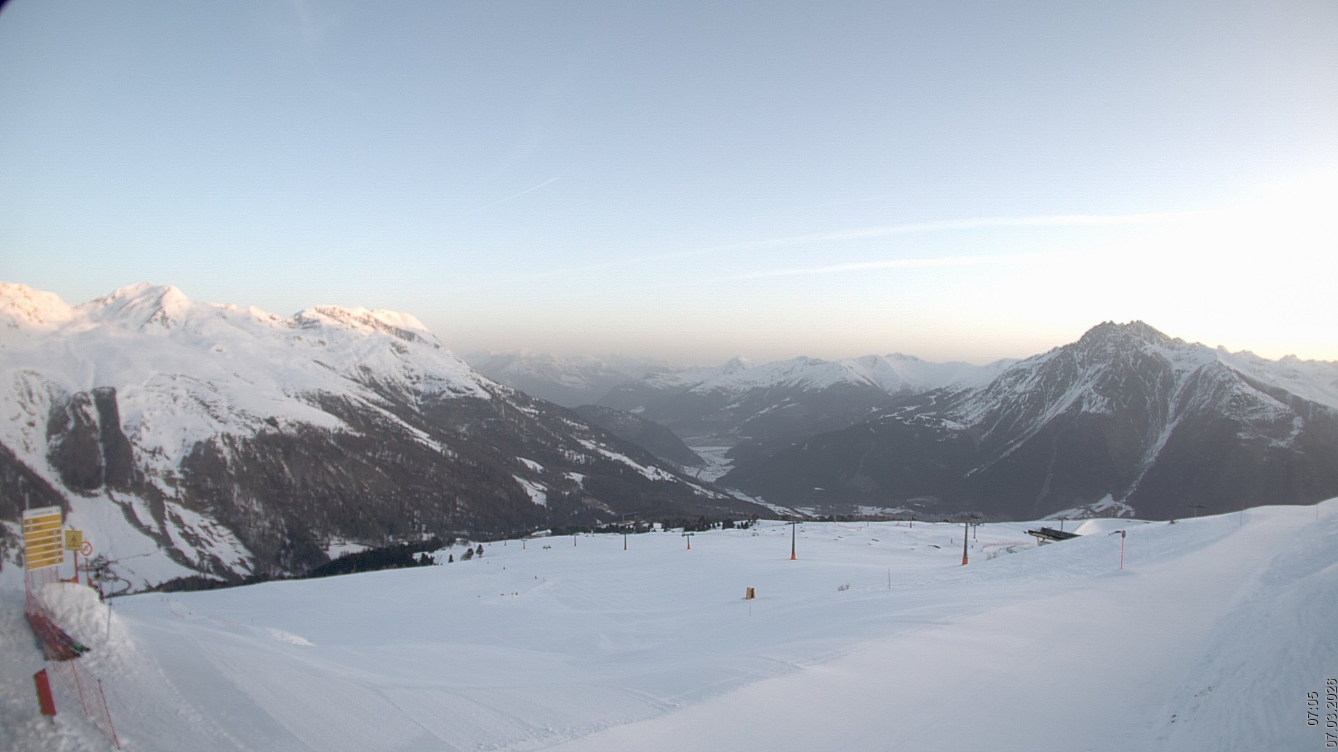 Archiv Foto Webcam Blick vom Rojen - Vinschgau