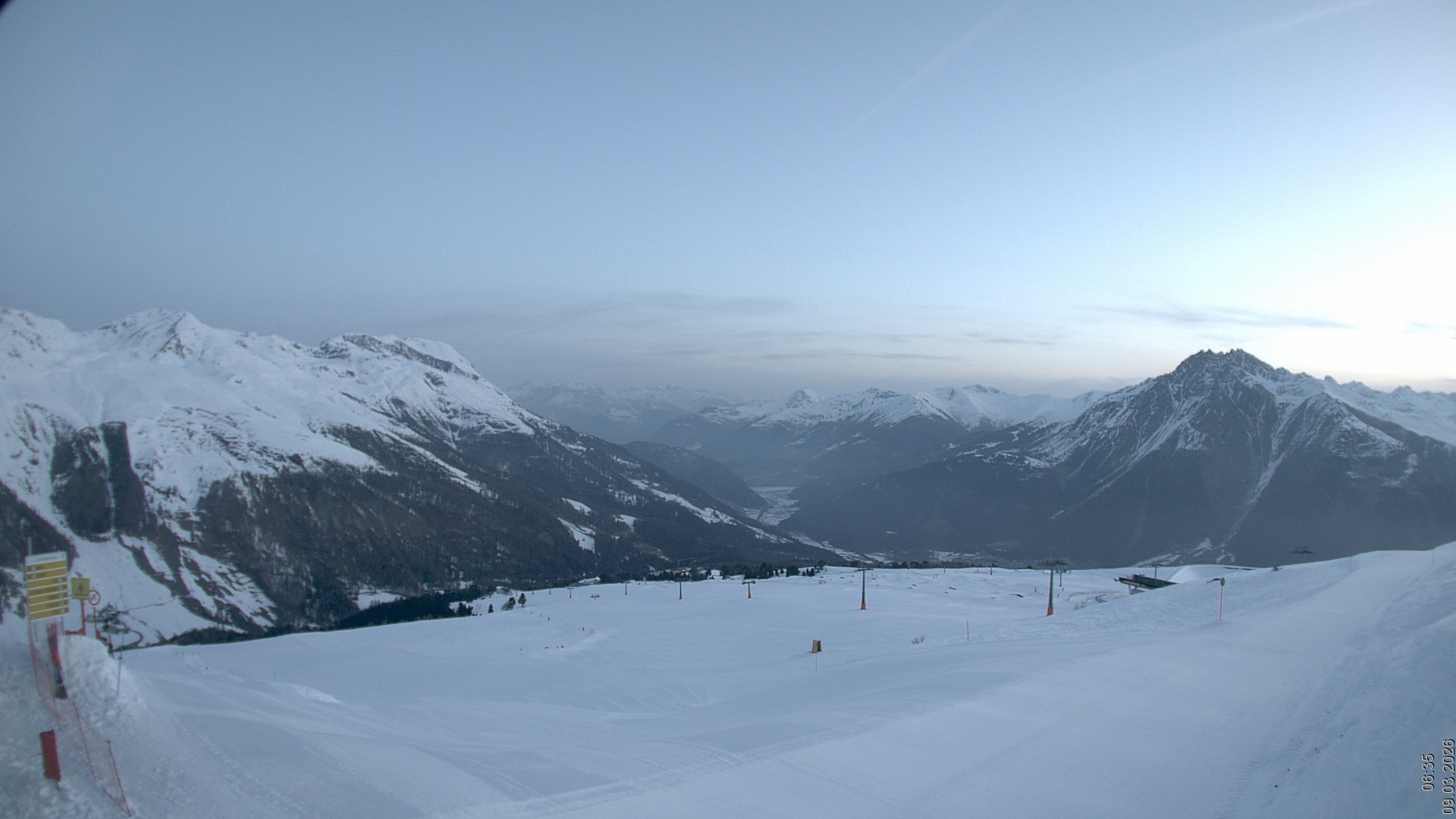Archiv Foto Webcam Blick vom Rojen - Vinschgau