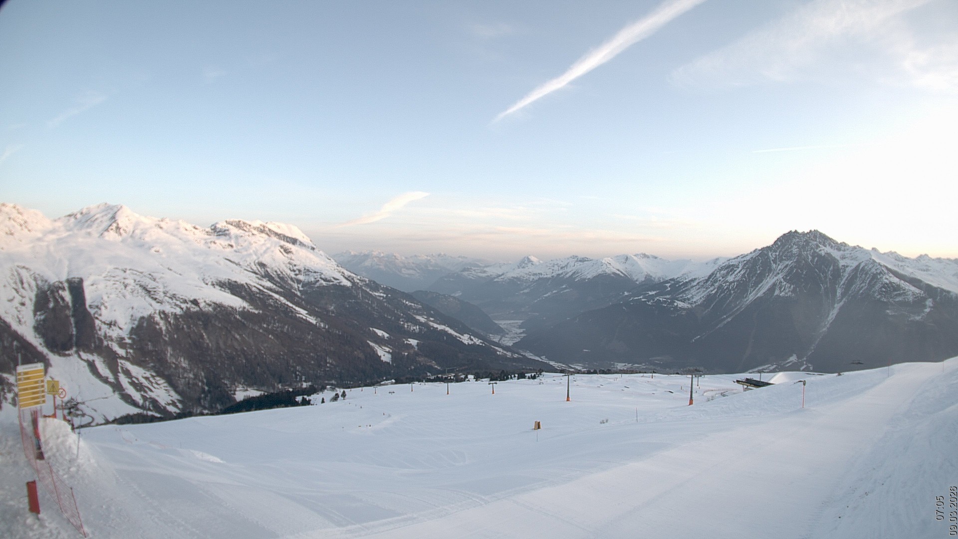 Archiv Foto Webcam Blick vom Rojen - Vinschgau