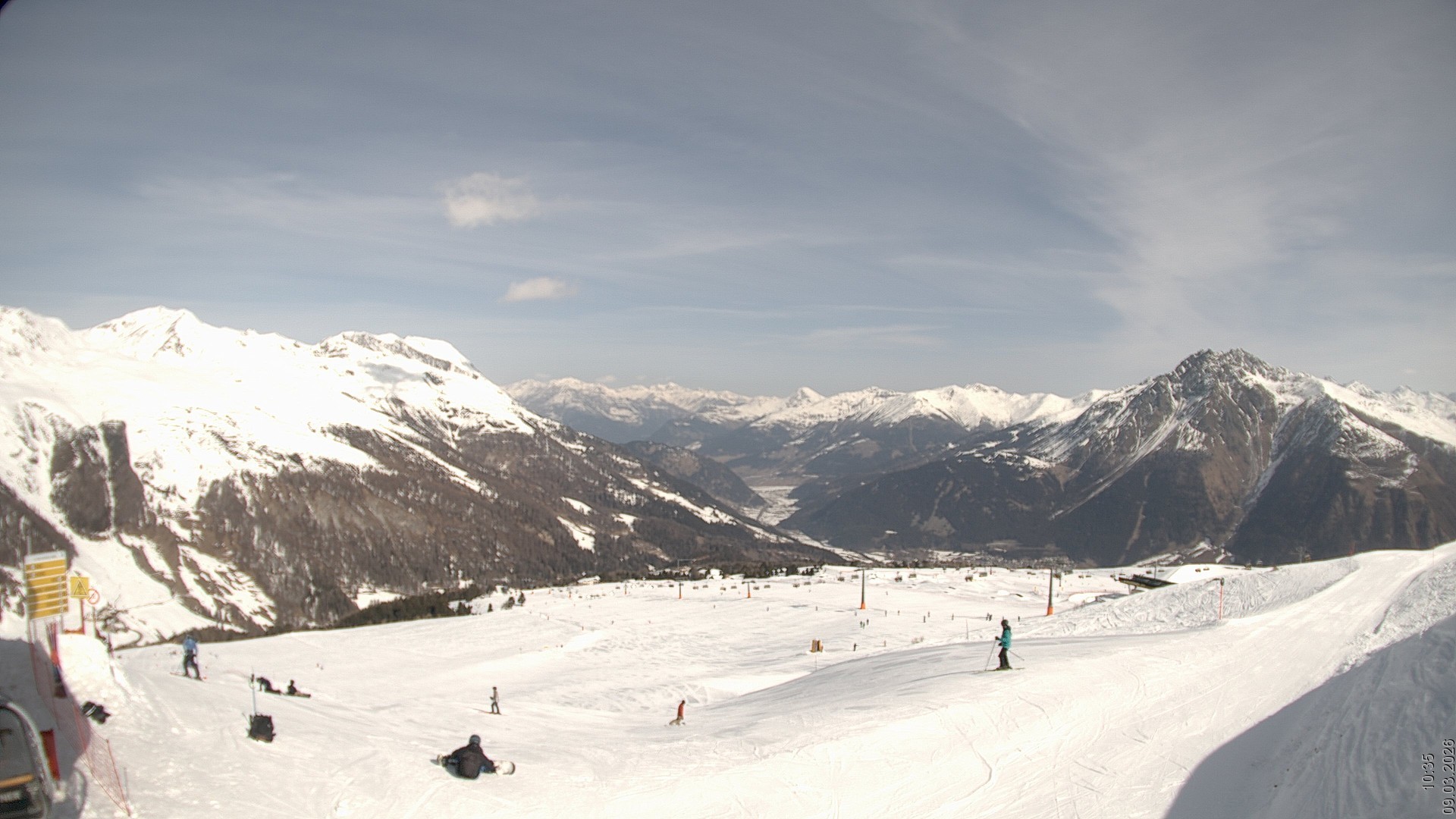 Archiv Foto Webcam Blick vom Rojen - Vinschgau