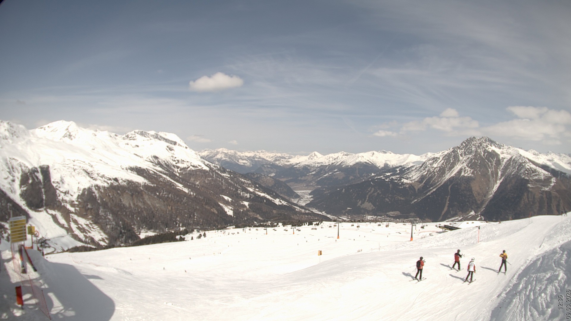 Archiv Foto Webcam Blick vom Rojen - Vinschgau