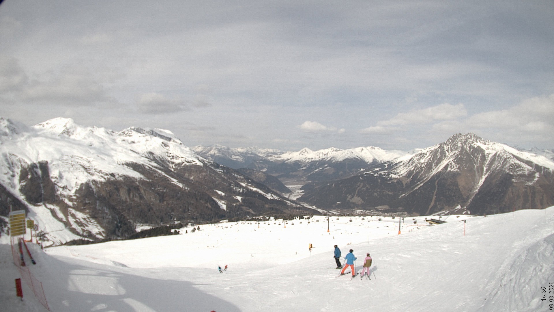 Archiv Foto Webcam Blick vom Rojen - Vinschgau