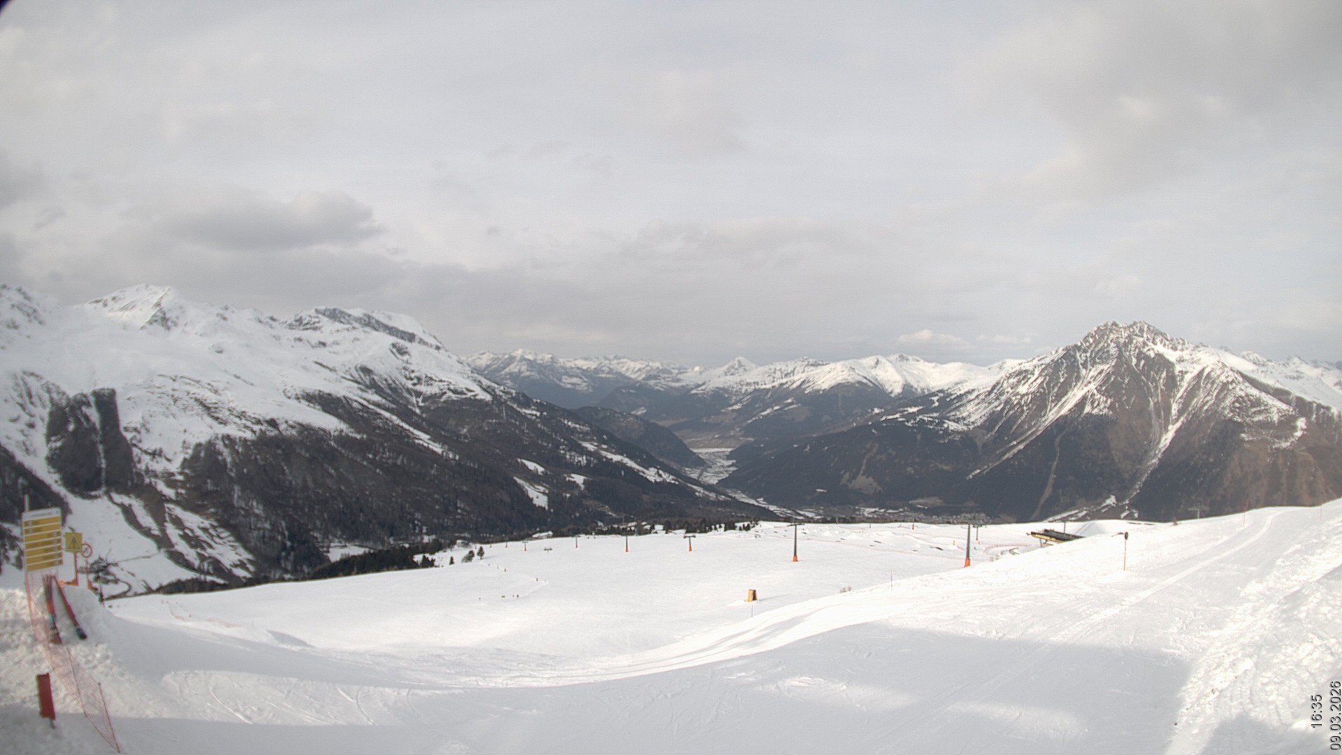 Archiv Foto Webcam Blick vom Rojen - Vinschgau