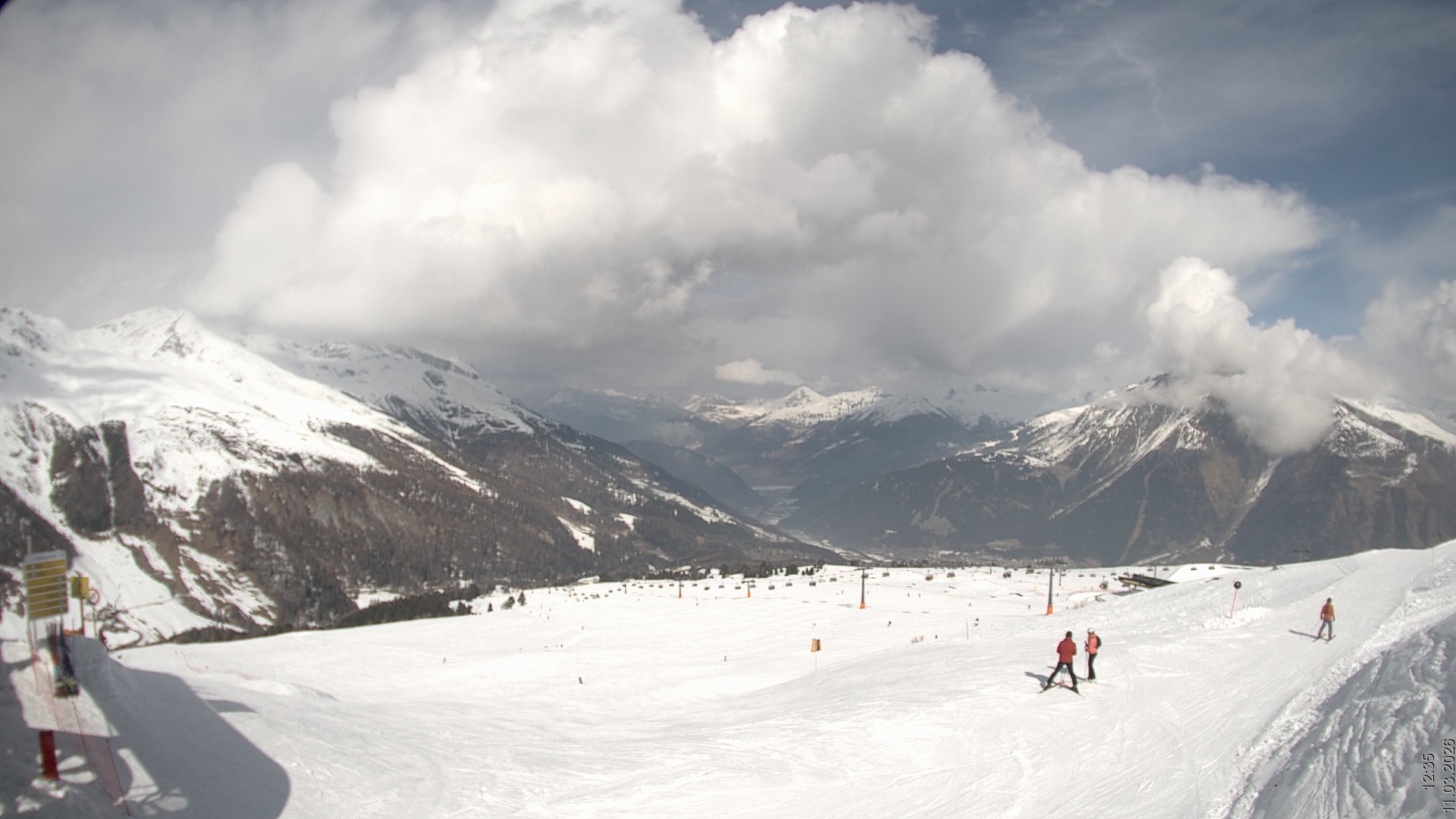 Archiv Foto Webcam Blick vom Rojen - Vinschgau