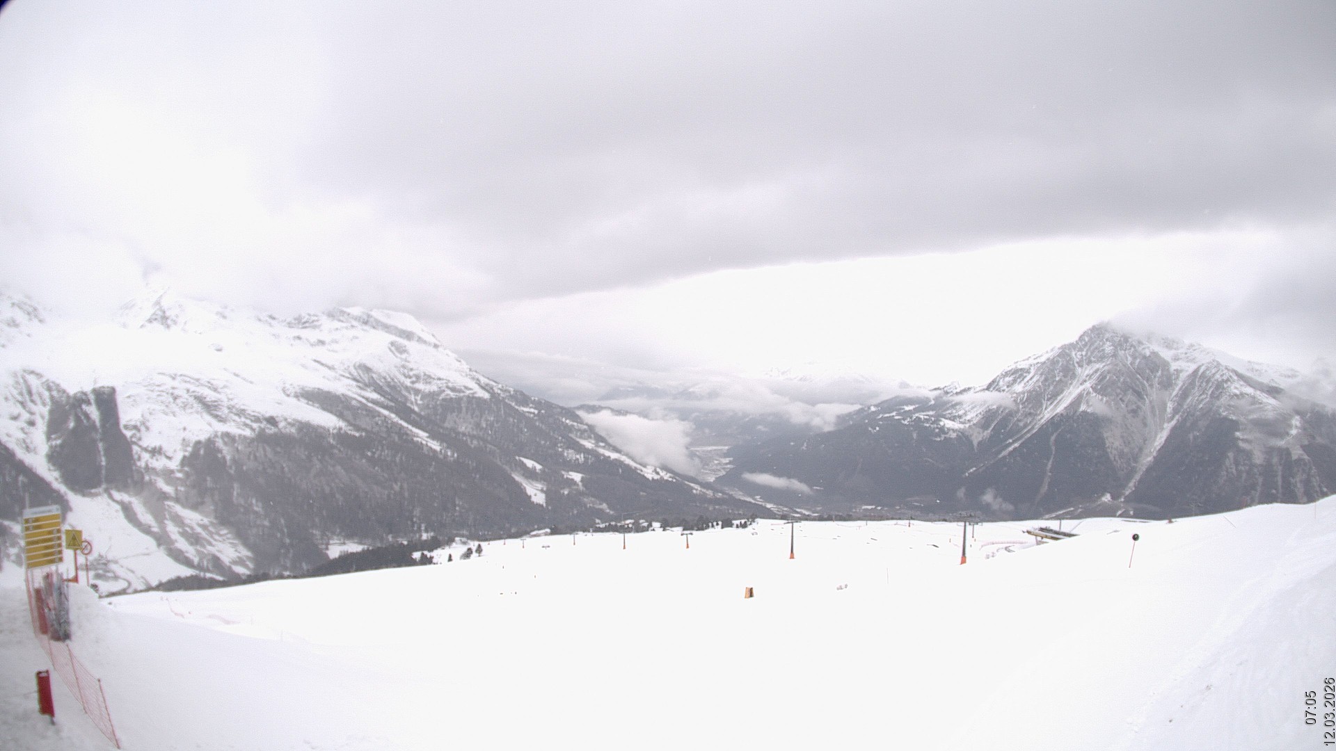 Archiv Foto Webcam Blick vom Rojen - Vinschgau