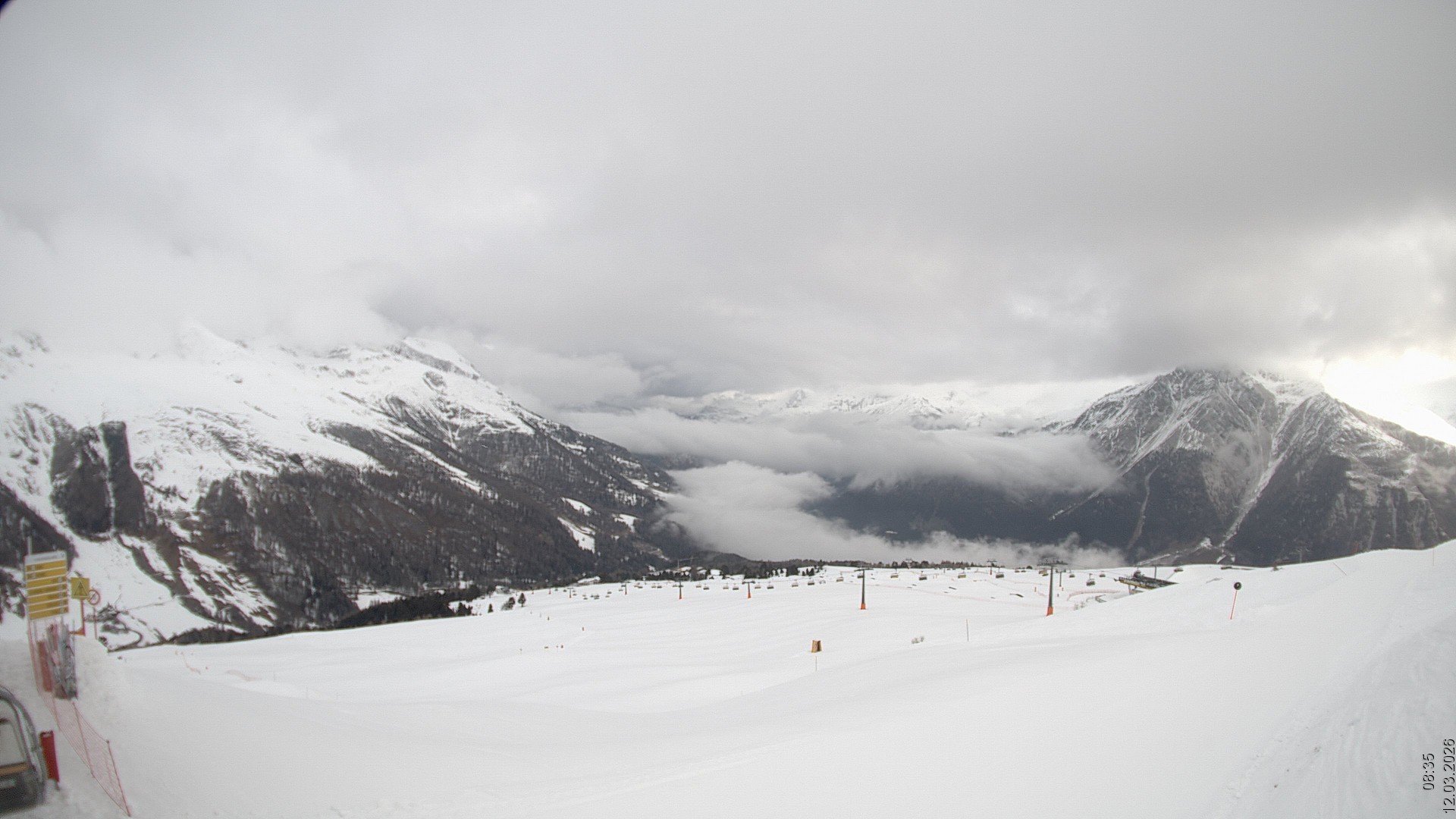 Archiv Foto Webcam Blick vom Rojen - Vinschgau
