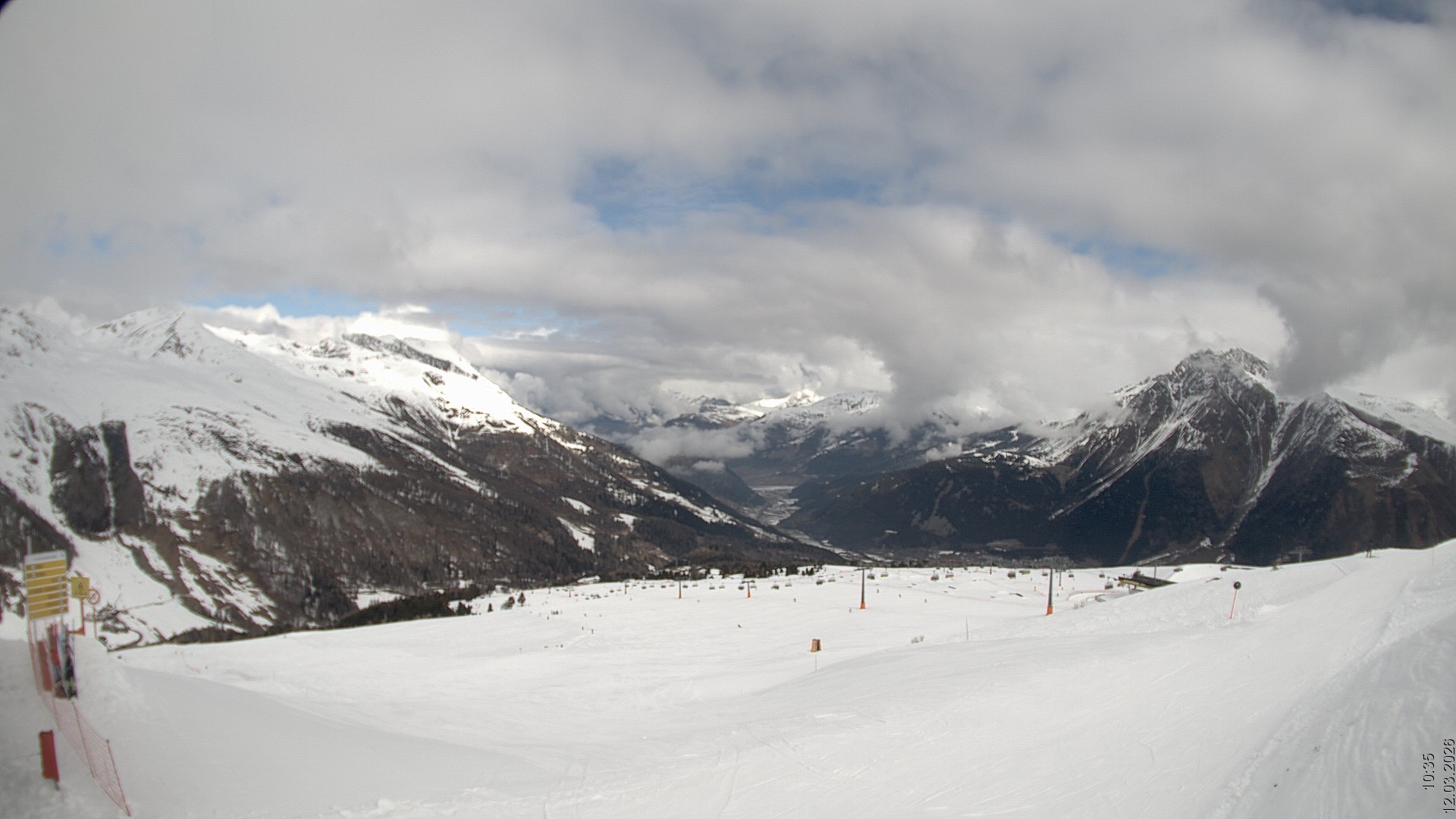 Archiv Foto Webcam Blick vom Rojen - Vinschgau